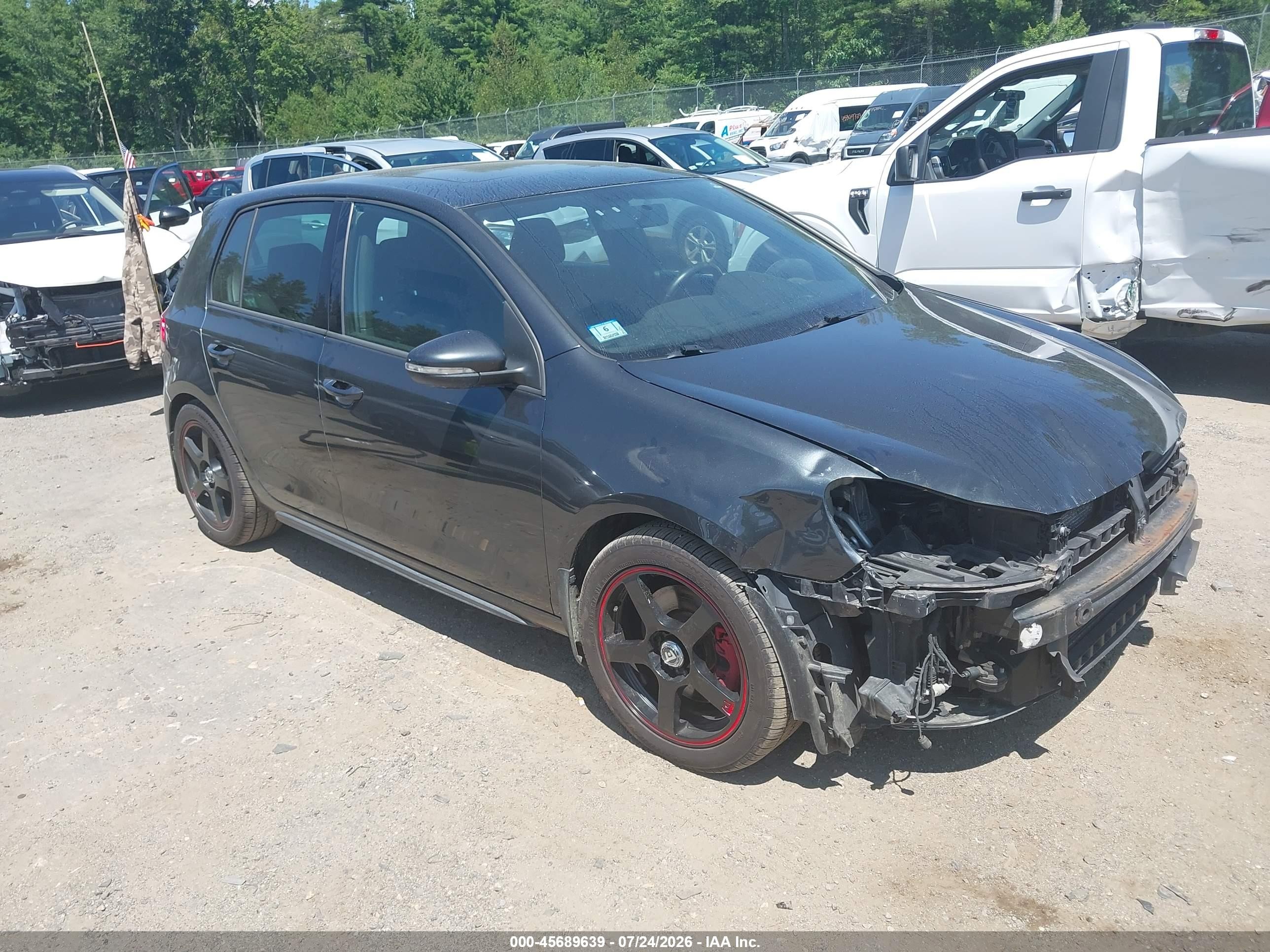2012 Volkswagen Golf GTI PZEV, VIN WVWHD7AJ6CW213110 — Front end