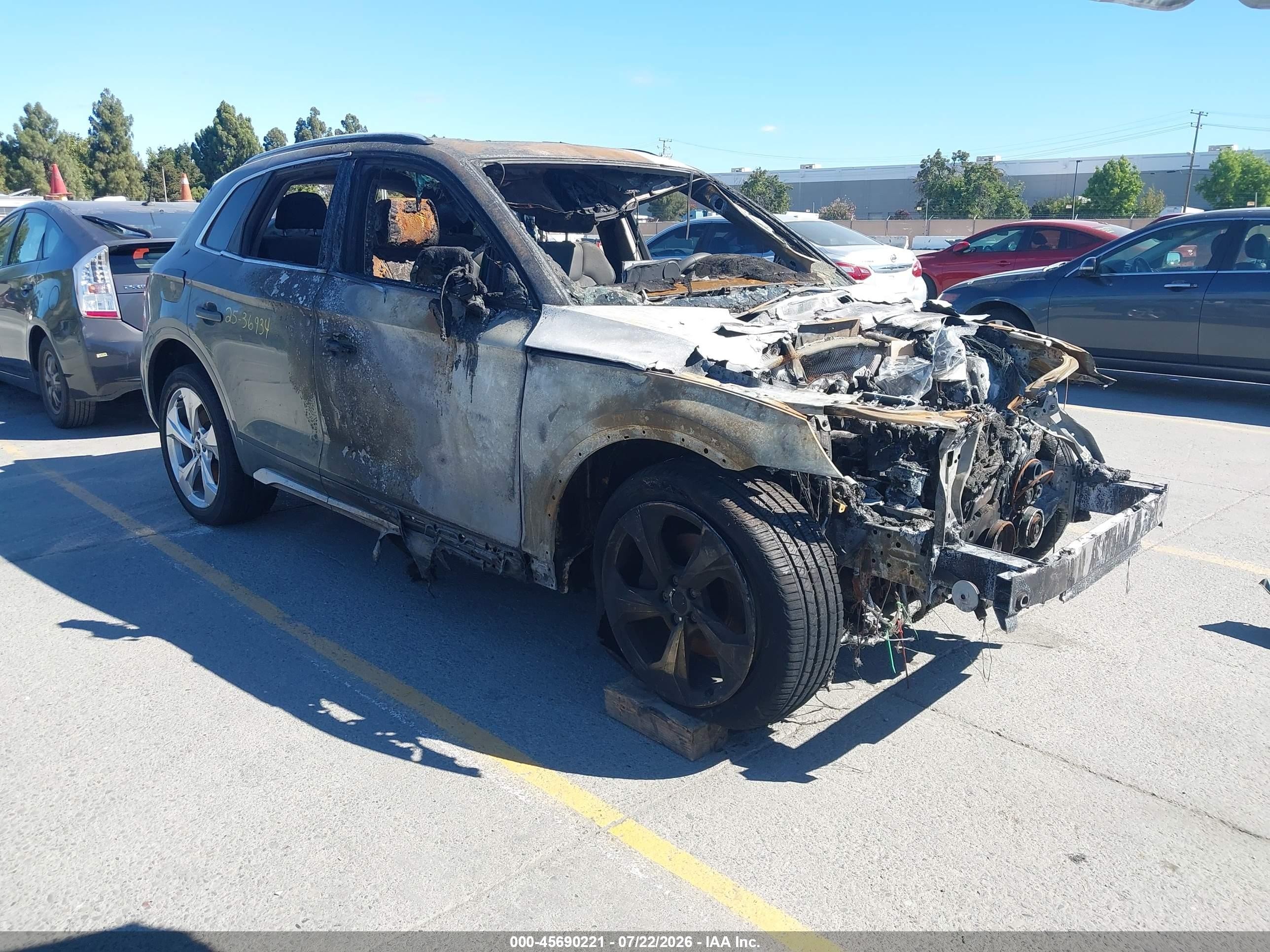 2023 Audi Q5 S line Premium Plus, VIN WA1EAAFY0P2071469 — Burn