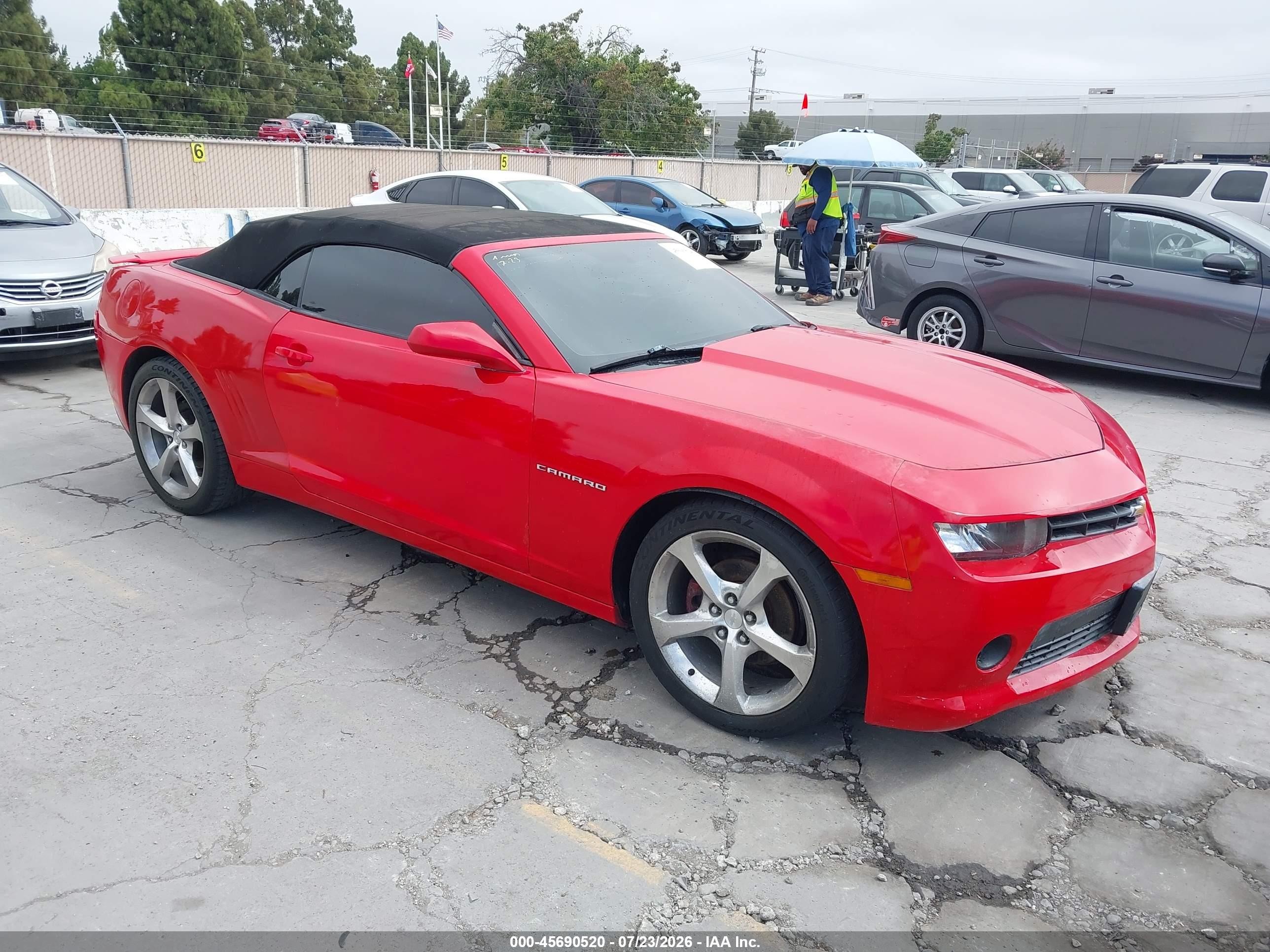 2015 Chevrolet Camaro LT, VIN 2G1FD3D31F9269684 — Normal wear
