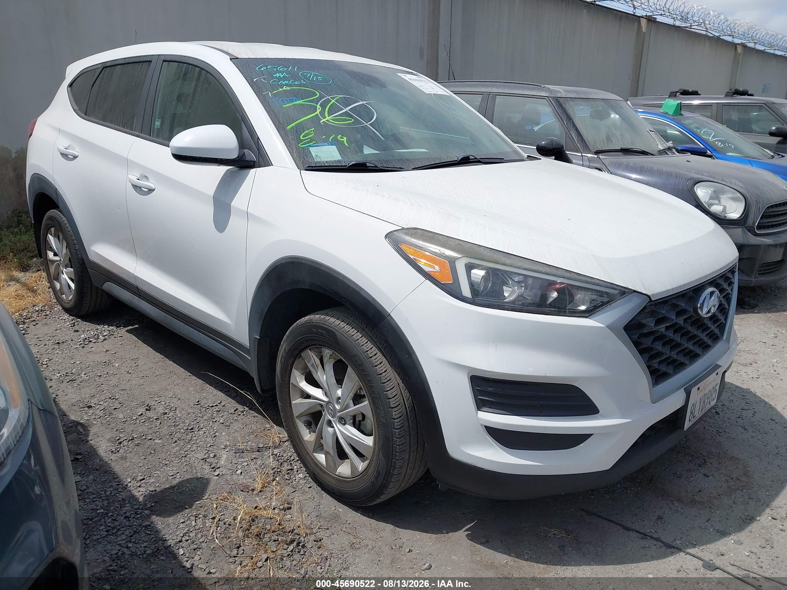 2019 Hyundai Tucson SE, VIN KM8J23A40KU986526 — Vandalism