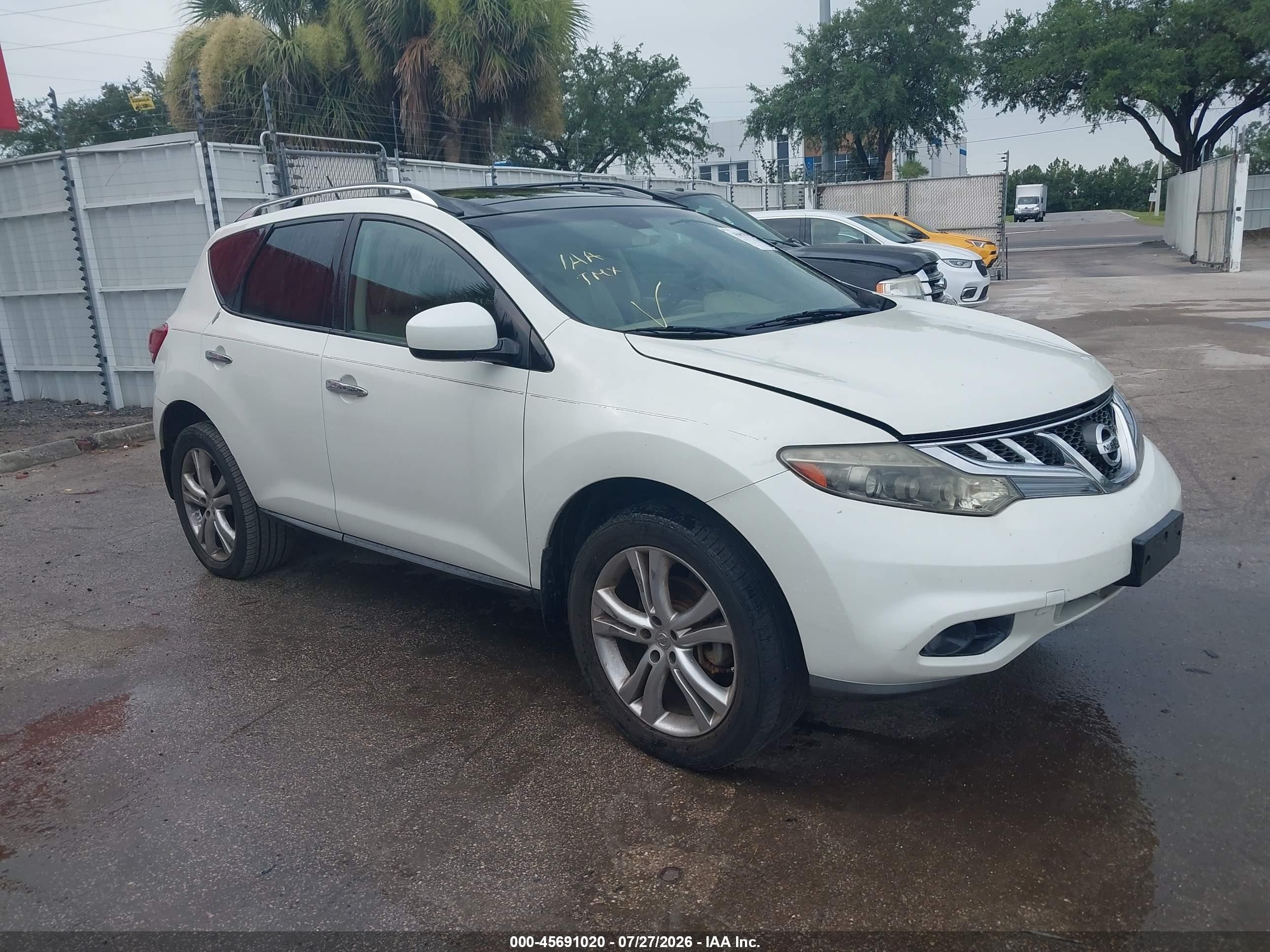 2011 Nissan Murano SL, VIN JN8AZ1MU6BW063279 — Обычный износ