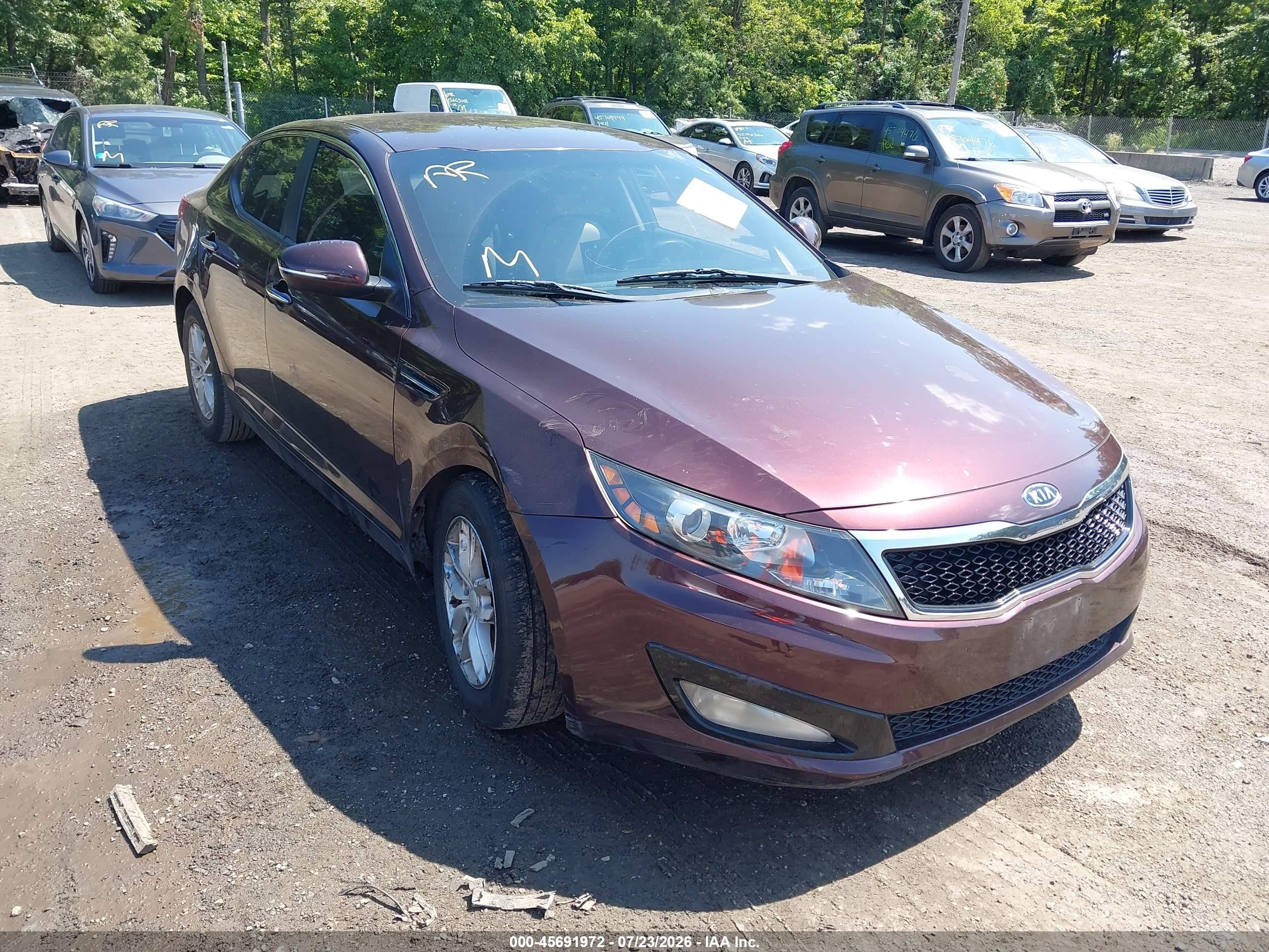 2012 Kia Optima LX, VIN 5XXGM4A74CG062705 — Front end