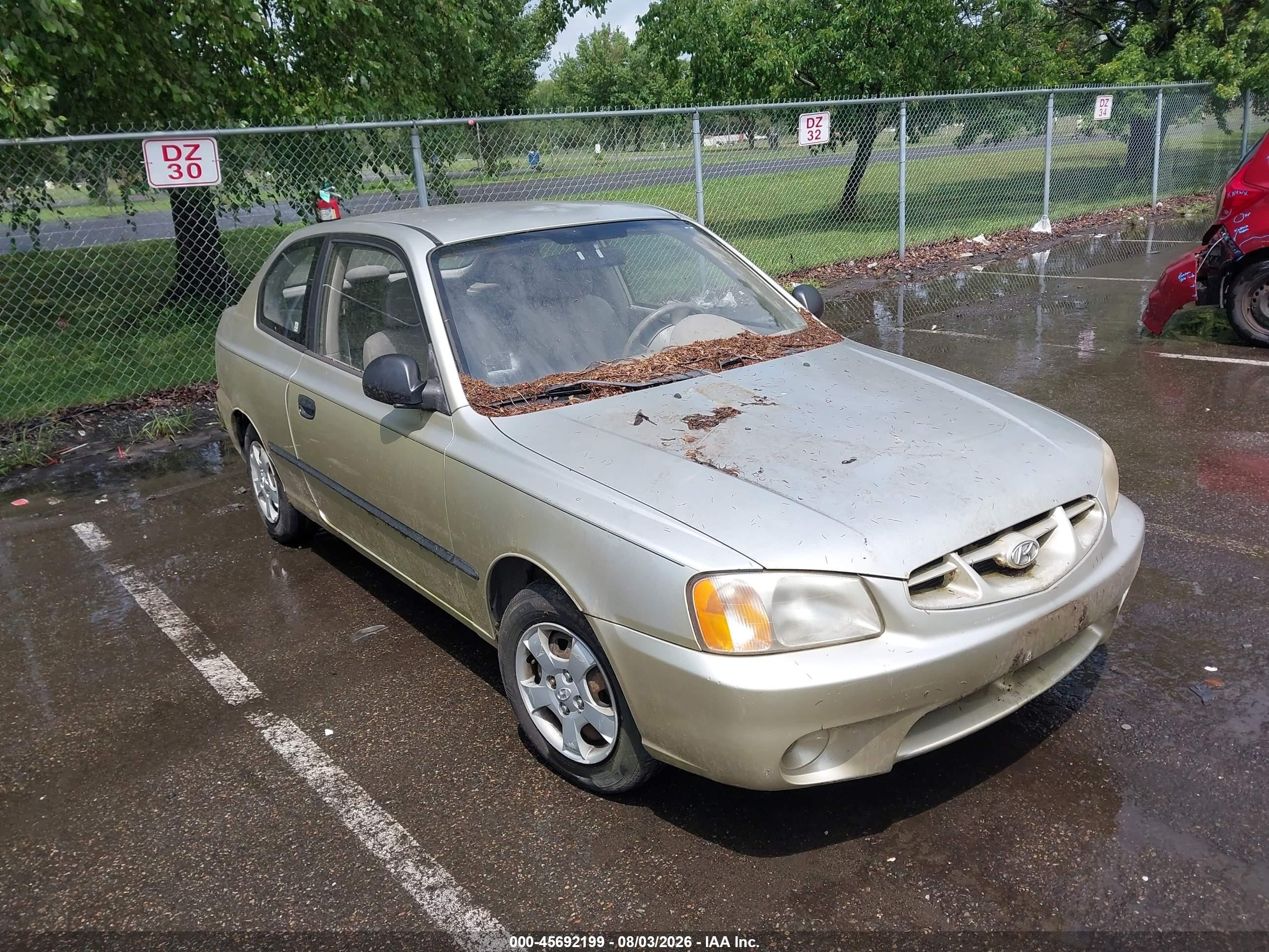 2002 Hyundai Accent L, VIN KMHCF35G22U202378 — Обычный износ