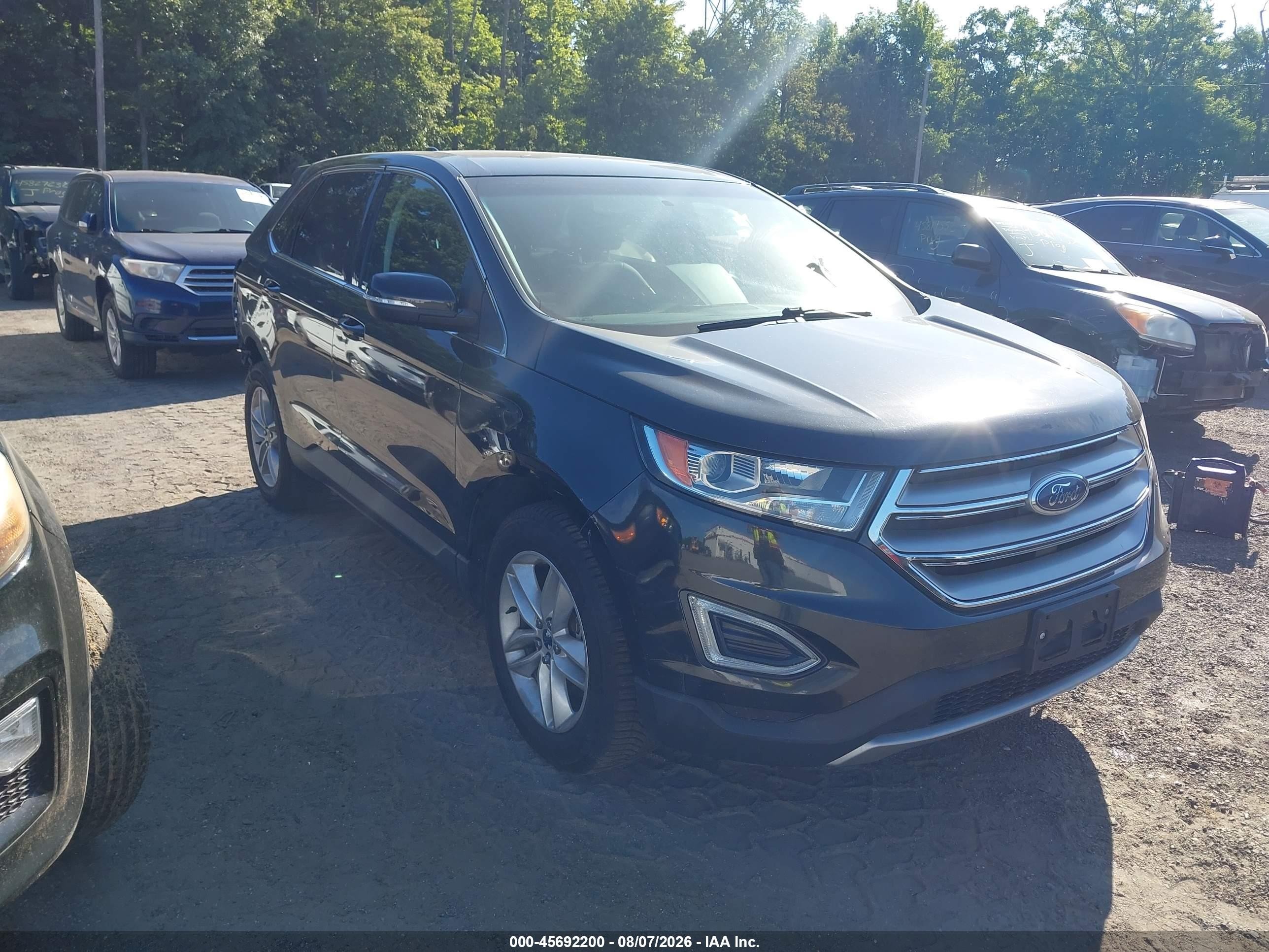 2015 Ford Edge SEL, VIN 2FMTK4J94FBB20379 — Зад