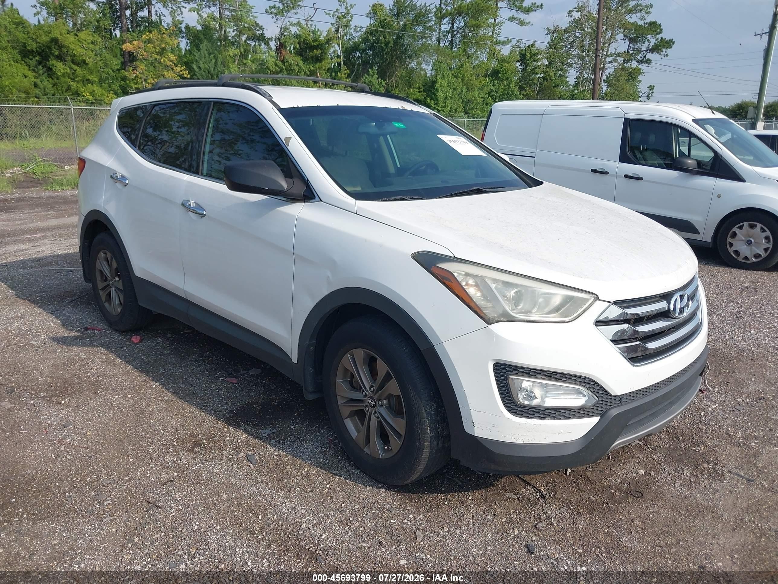 2014 Hyundai Santa Fe, VIN 5XYZU3LB2EG174695 — Engine fire