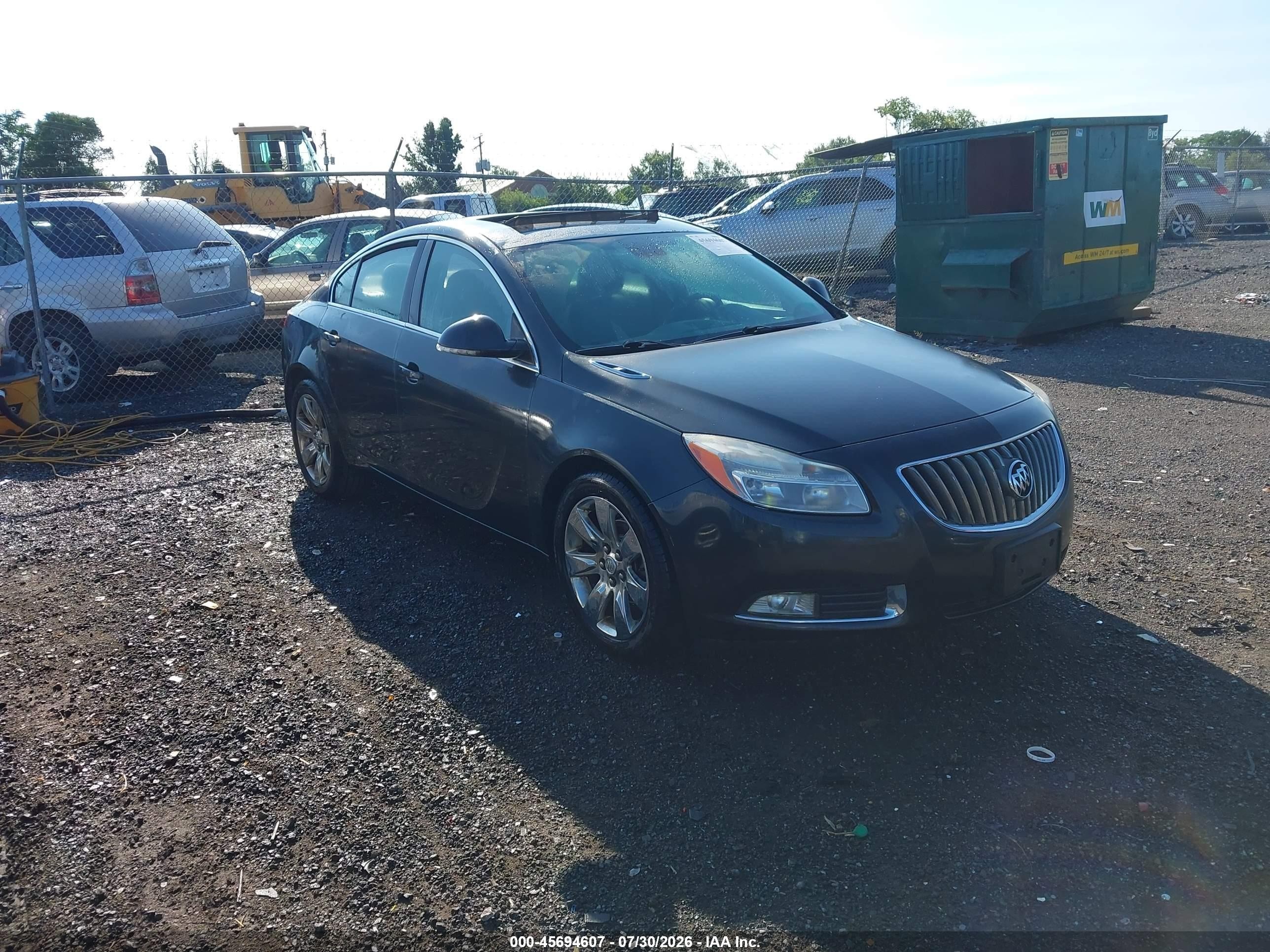 2012 Buick Regal, VIN 2G4GR5EK2C9151729 — Крыша