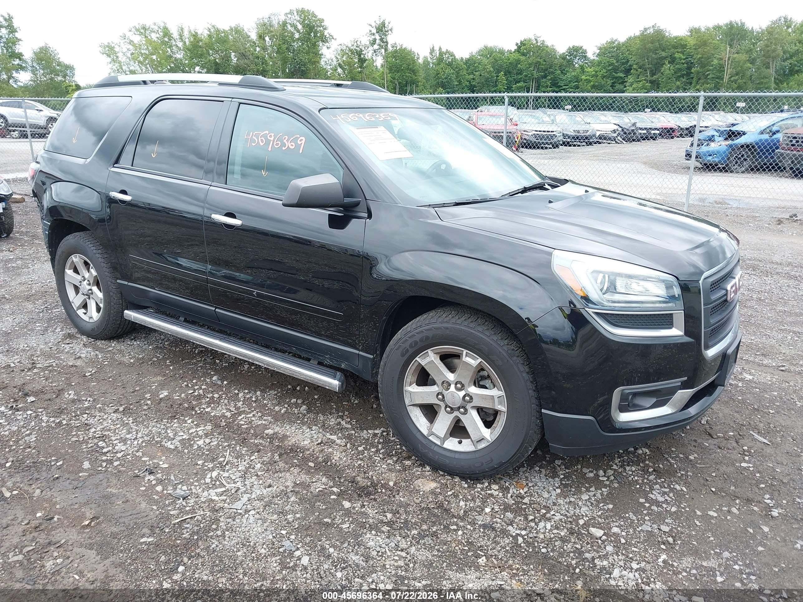 2016 GMC Acadia SLE, VIN 1GKKVNED3GJ237206 — Rear end