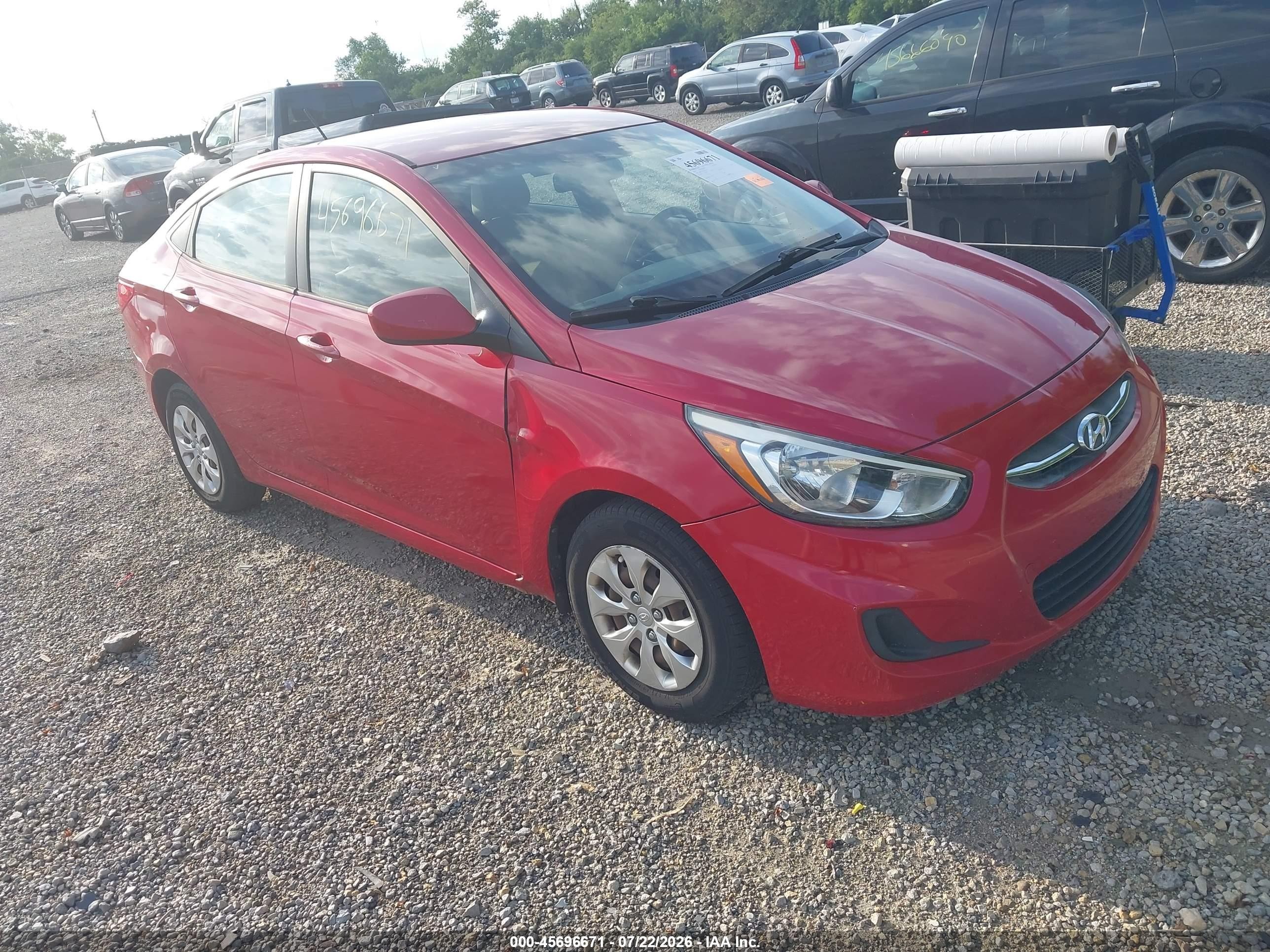 2016 Hyundai Accent SE, VIN KMHCT4AE1GU155371 — Фото с аукциона 1 of 5
