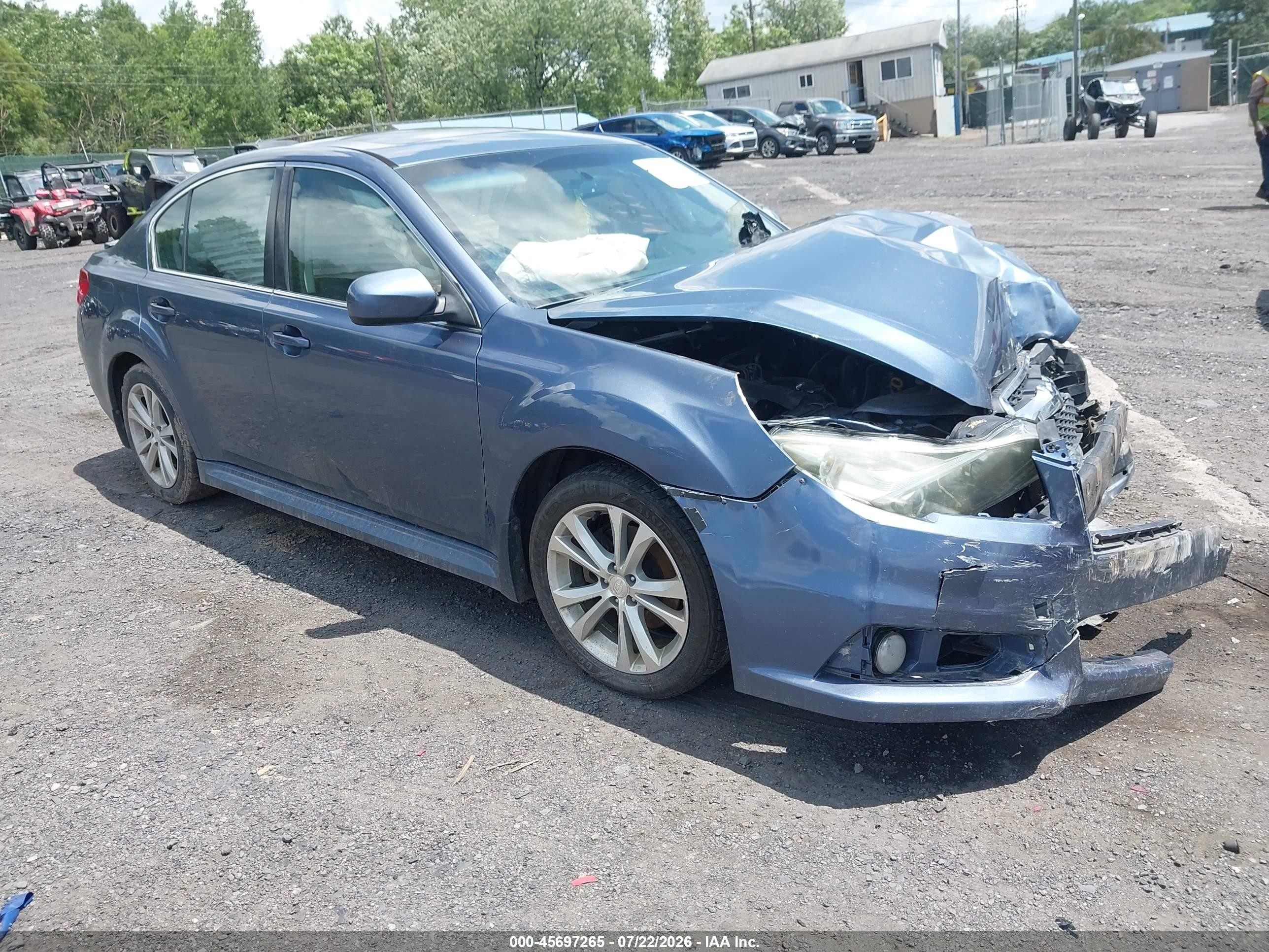 2013 Subaru Legacy Limited, VIN 4S3BMBK60D3024717 — Front end