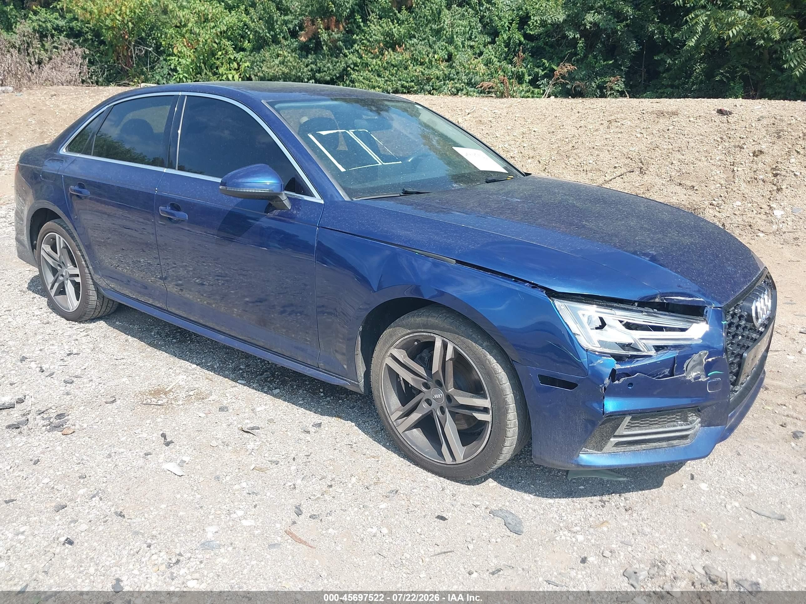 2018 Audi A4 Premium Plus, VIN WAULMAF44JA219344 — Front end