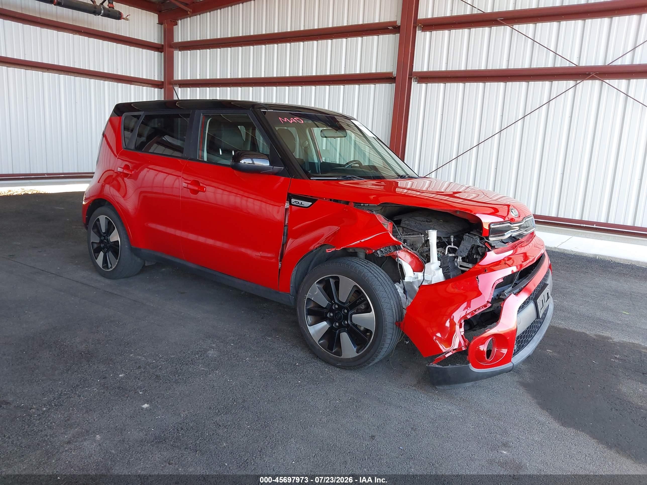 2019 Kia Soul +, VIN KNDJP3A53K7656599 — Front end
