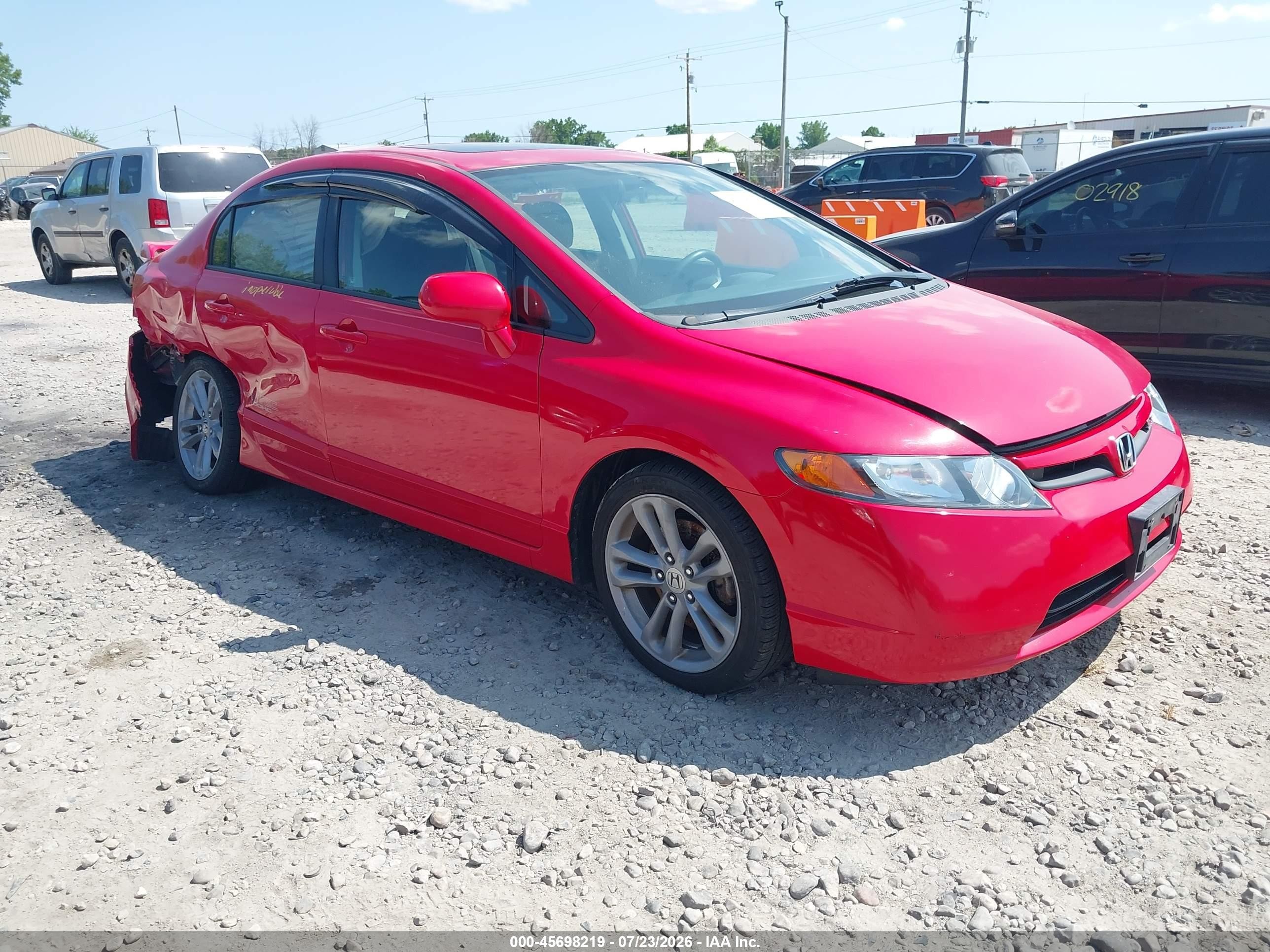 2007 Honda Civic Si, VIN 2HGFA55547H715704 — Rear end