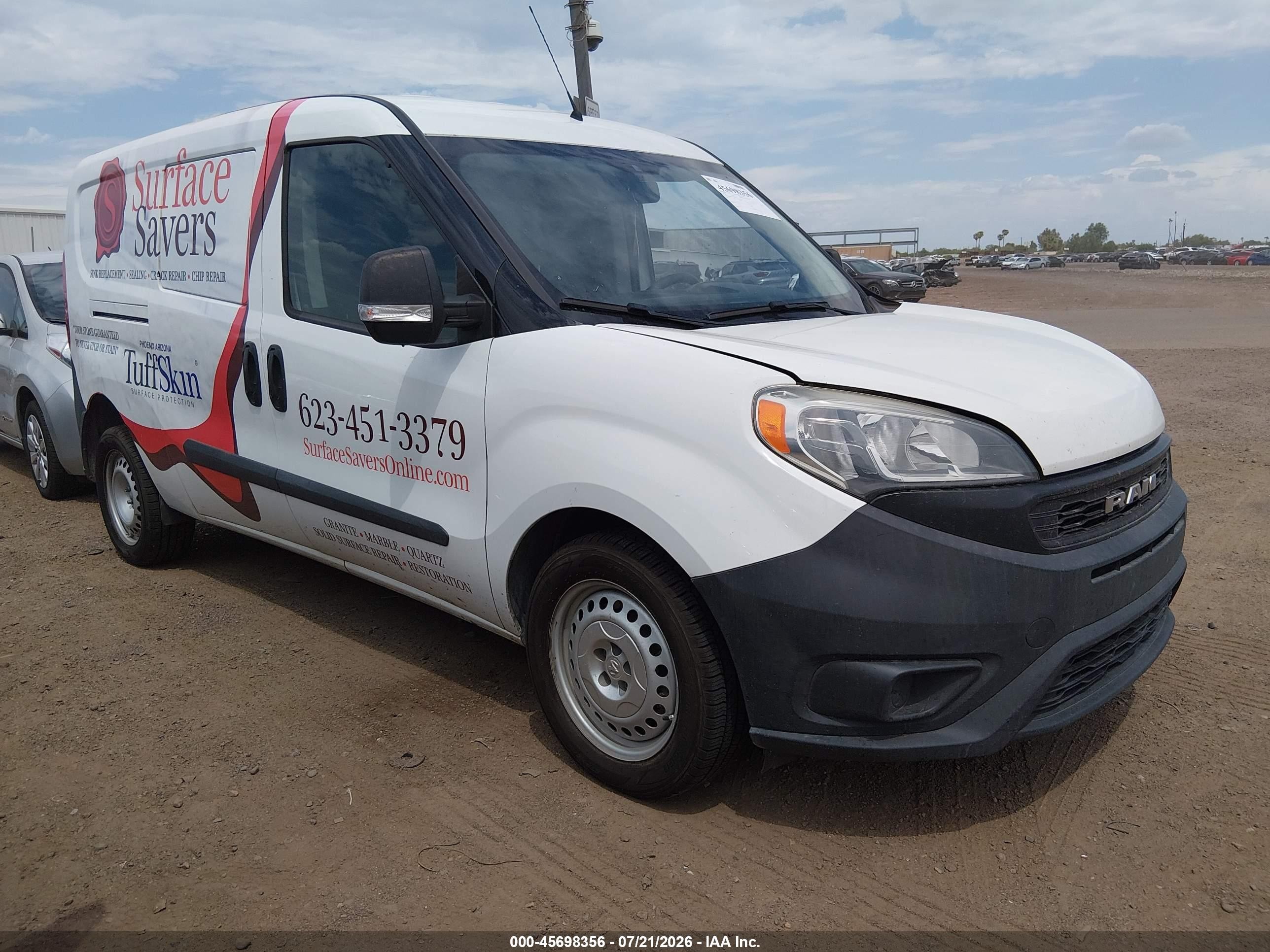 2021 Ram ProMaster City Cargo Tradesman, VIN ZFBHRFAB3M6U27934 — Normal wear