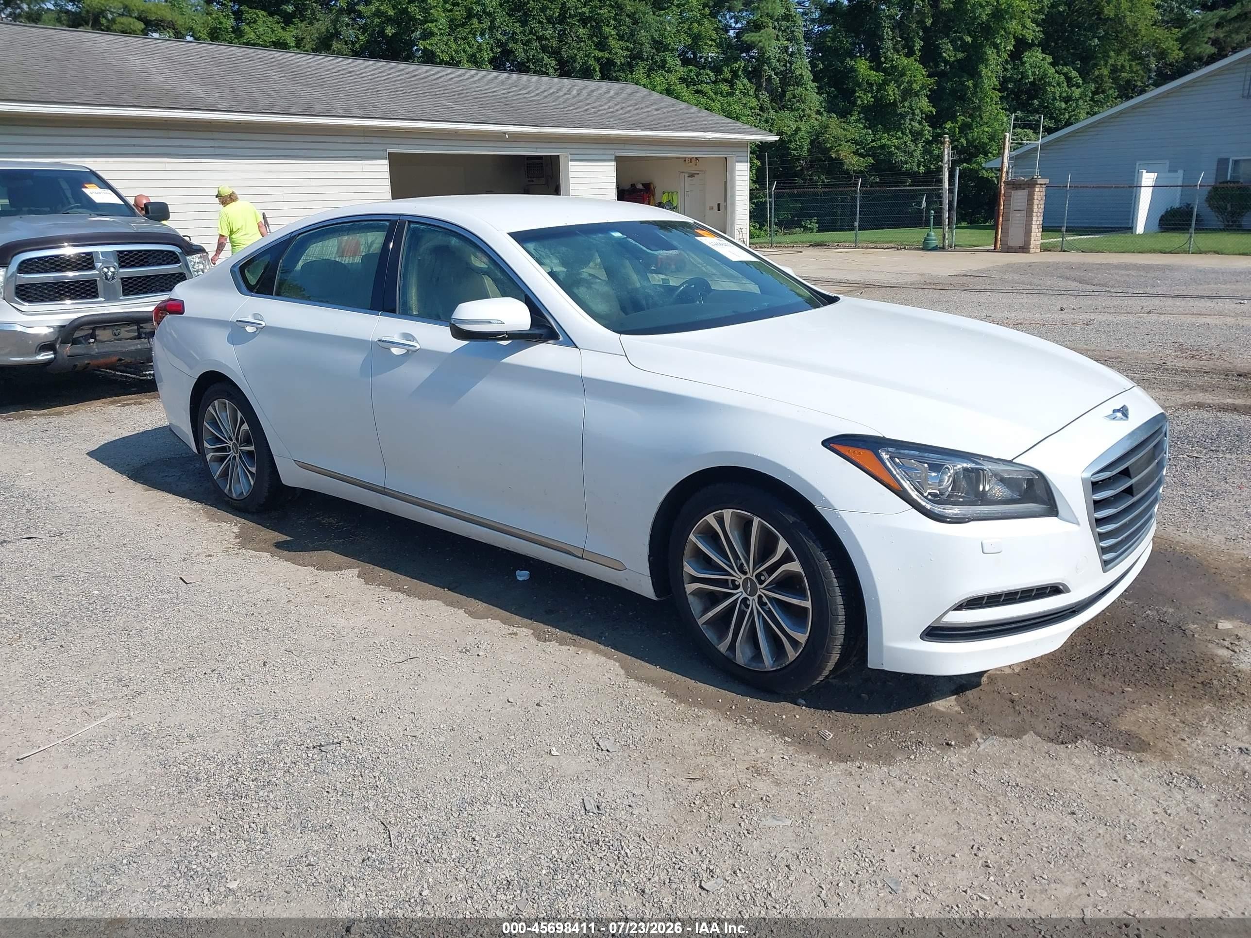 2017 Genesis G80 3.8L, VIN KMHGN4JEXHU191475 — Water / flood