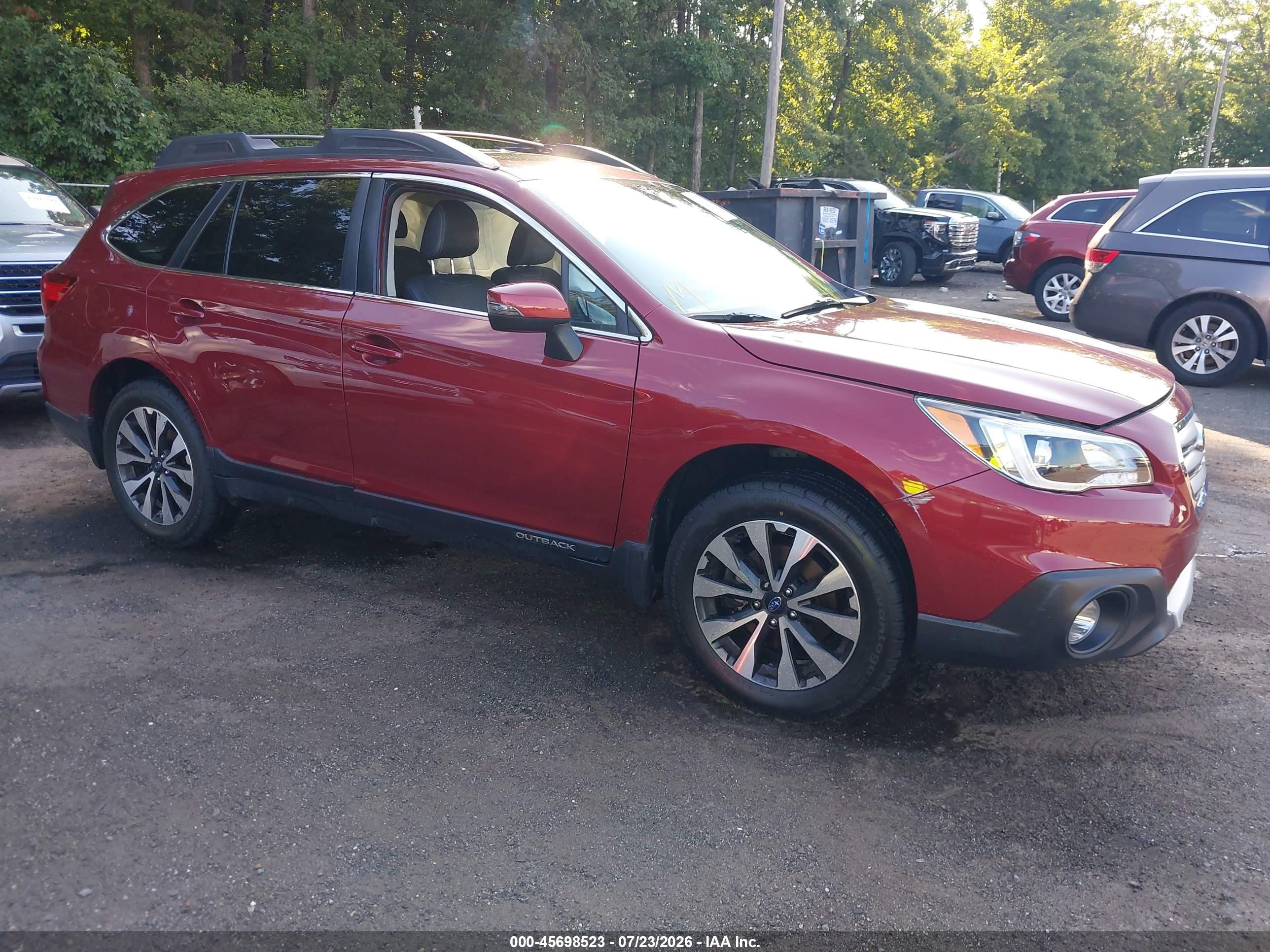 2017 Subaru Outback Limited, VIN 4S4BSANCXH3287946 — Side