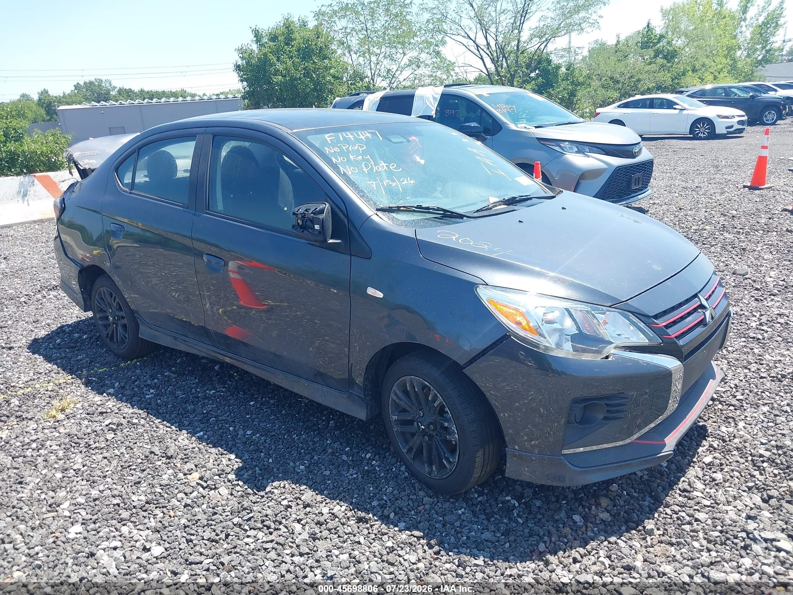2024 Mitsubishi Mirage ES, VIN ML32FUFJ9RHF14447 — Зад