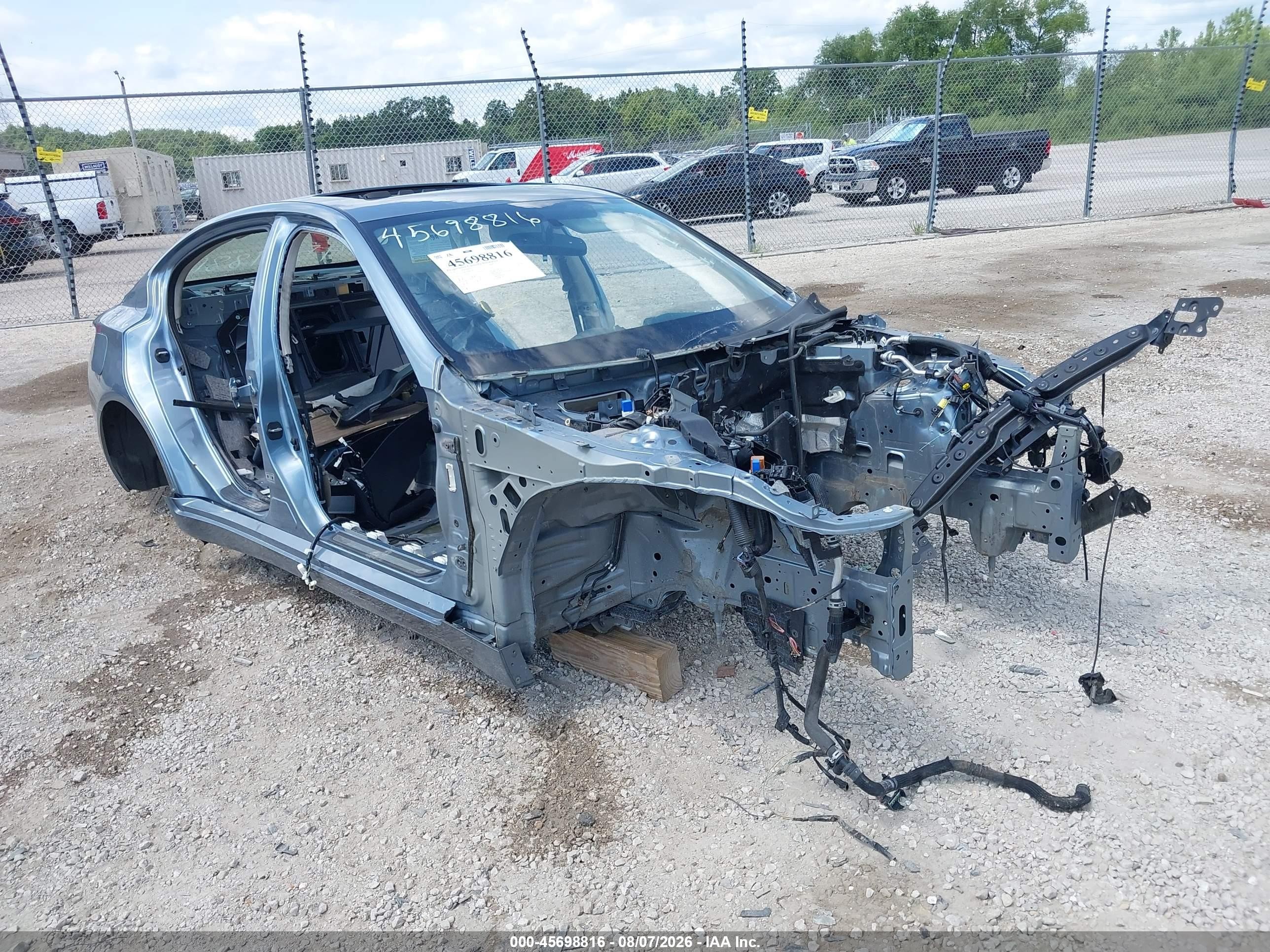 2018 Infiniti Q50 Luxe, VIN JN1EV7AR3JM442362 — Stripped