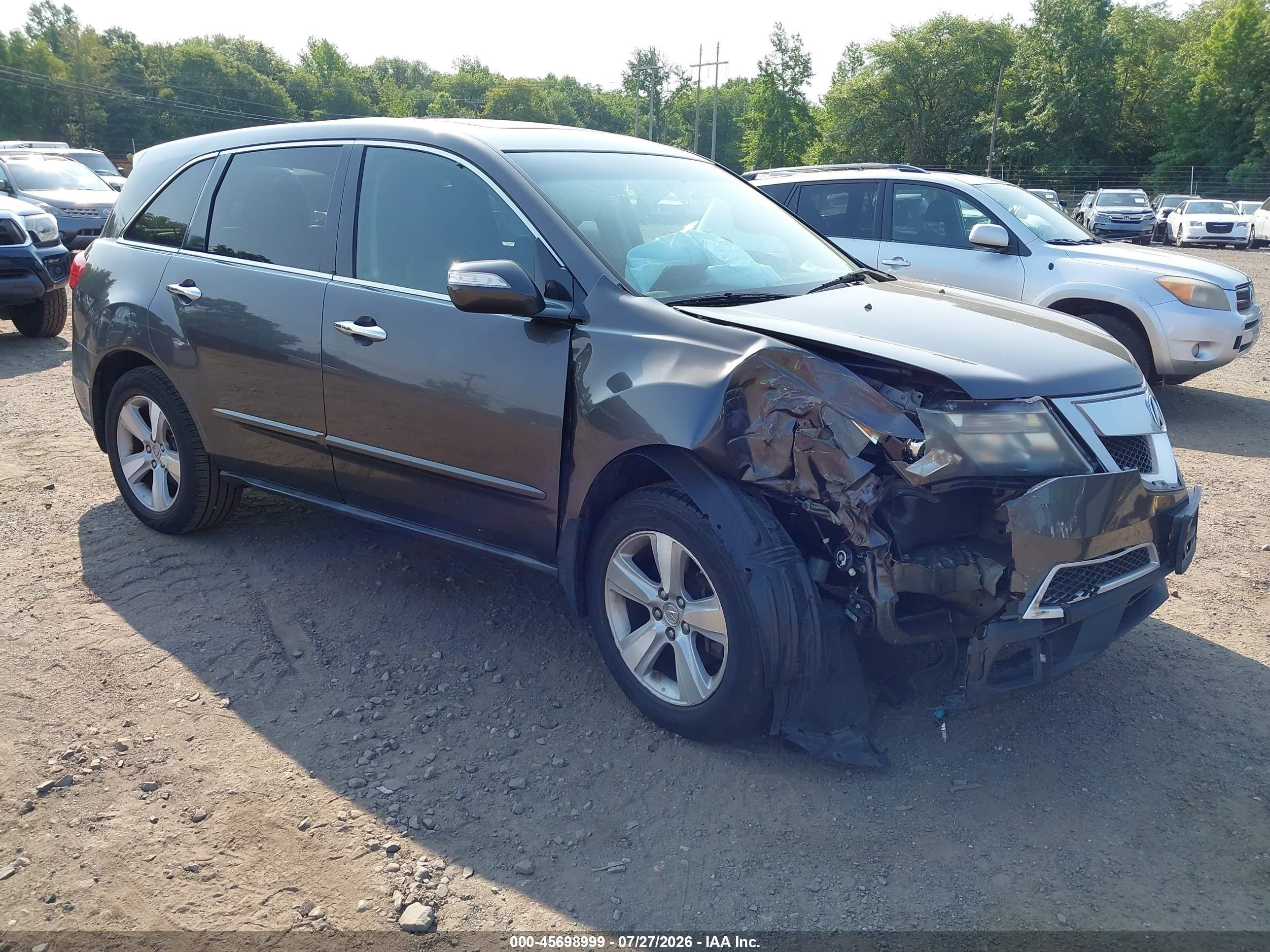 2010 Acura MDX Technology, VIN 2HNYD2H41AH525697 — Front end