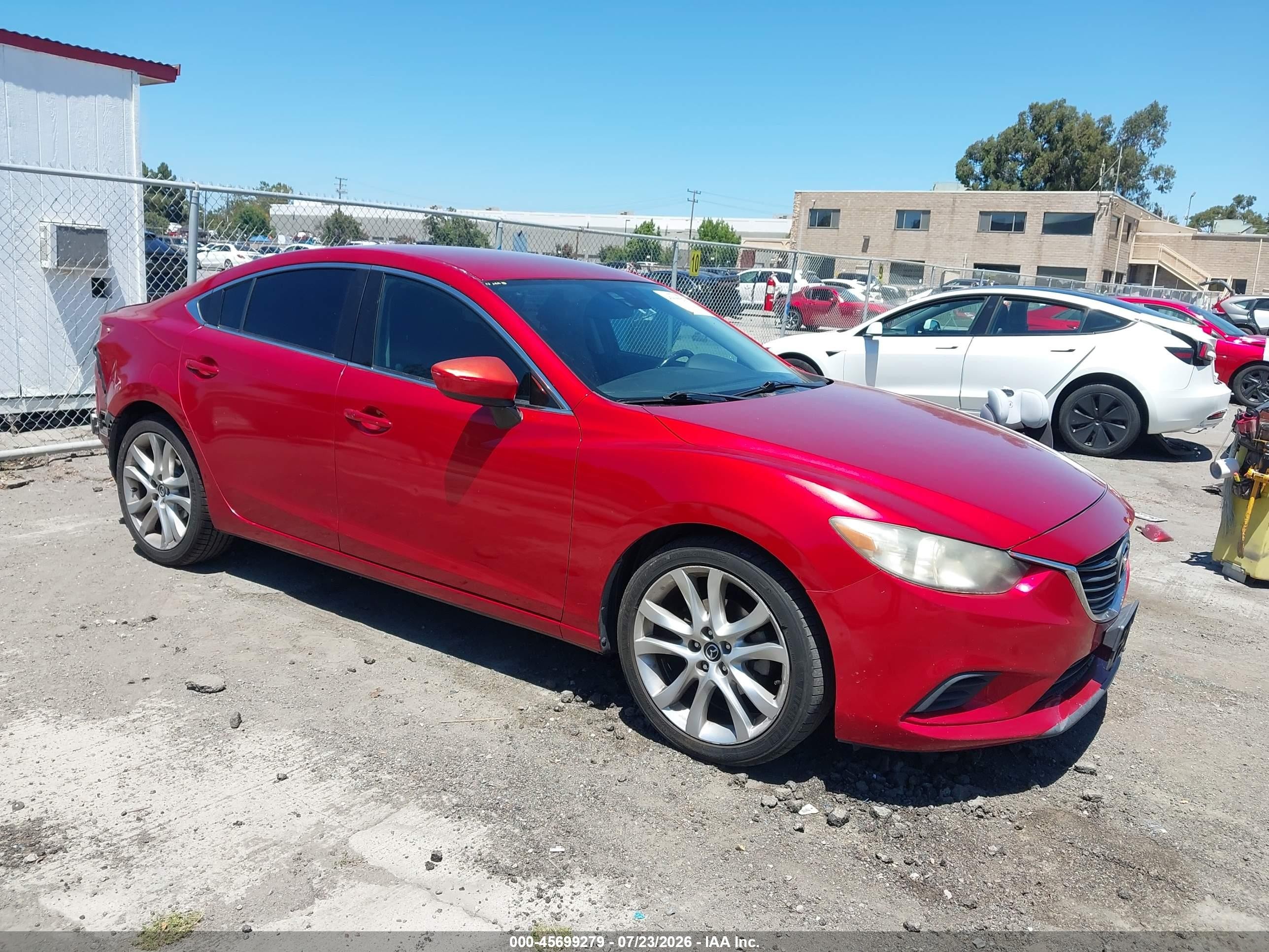 2014 Mazda 6 i Touring, VIN JM1GJ1T69E1119569 — Rear end