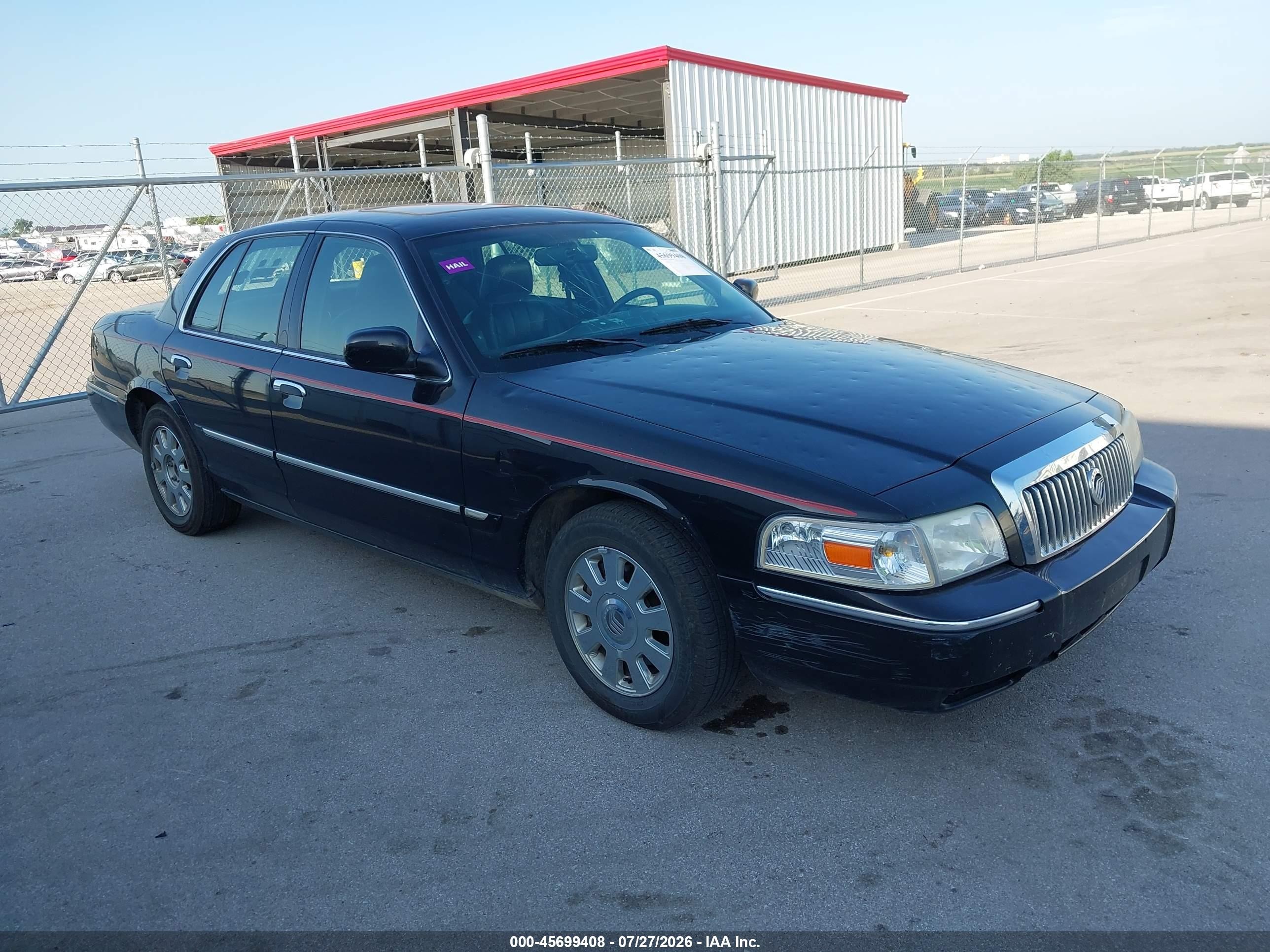 2008 Mercury Grand Marquis LS, VIN 2MHHM75V98X601541 — Hail