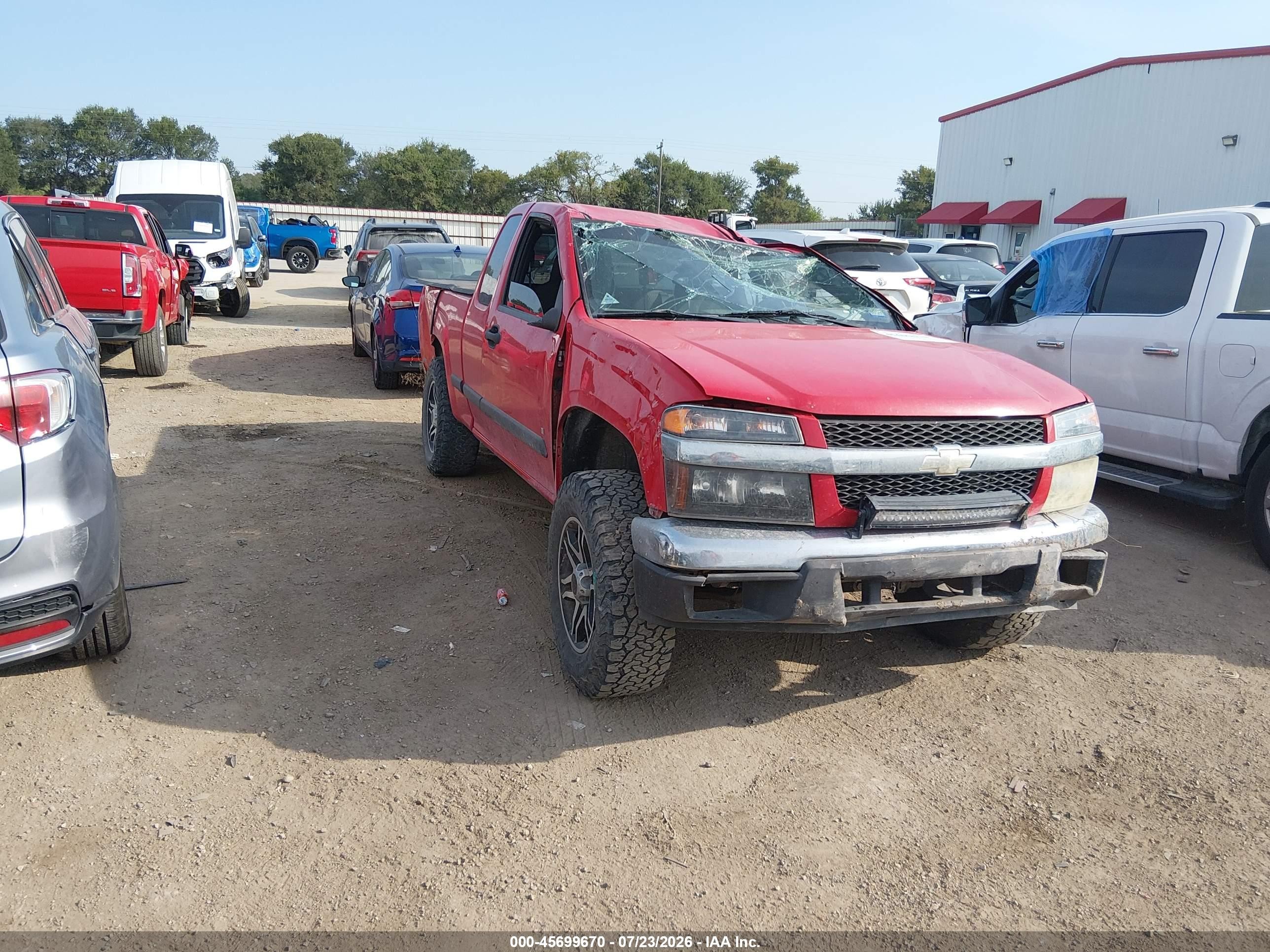 2007 Chevrolet Colorado 1LT, VIN 1GCCS19E278241534 — Roof