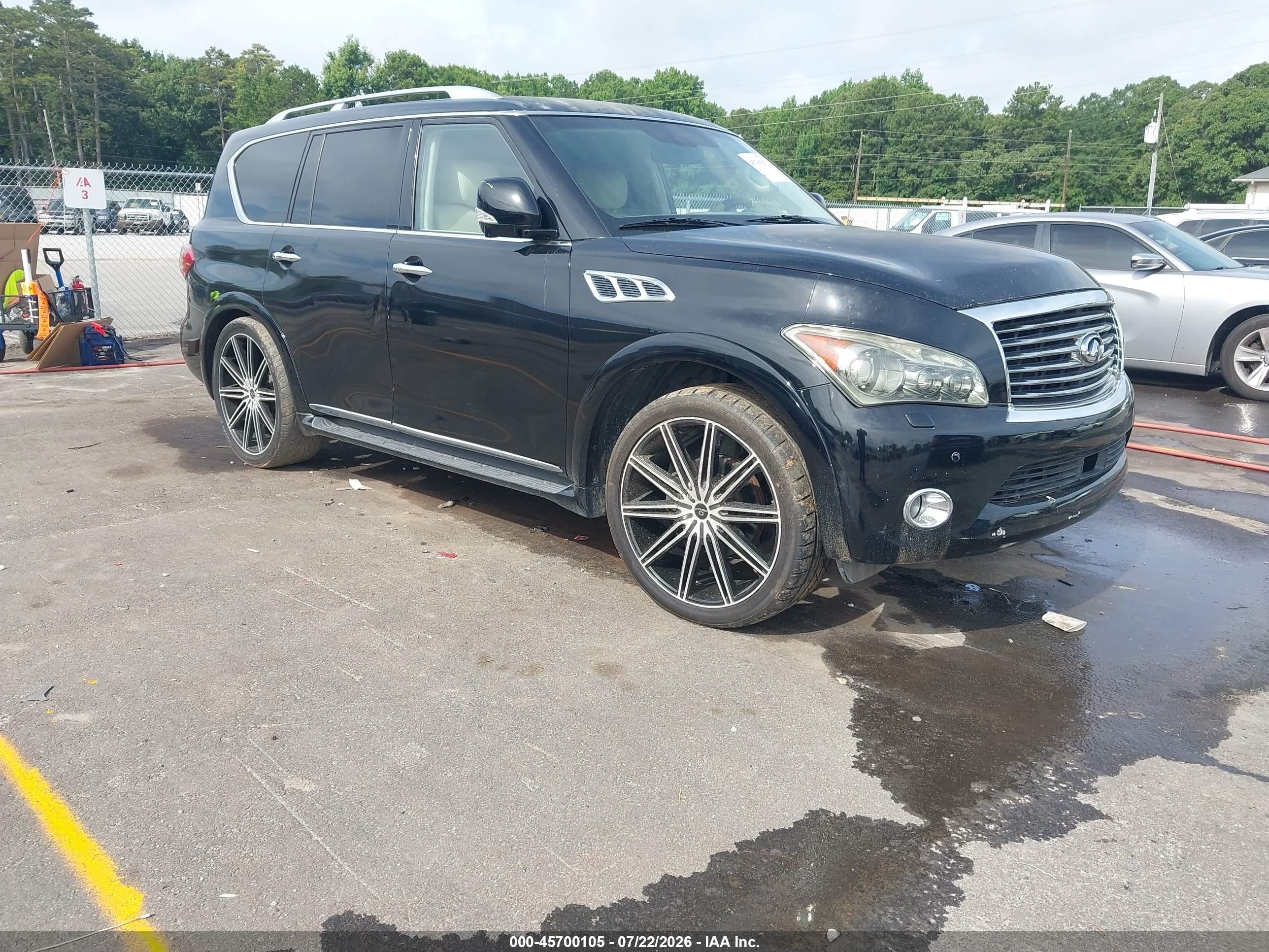 2011 Infiniti QX56 7-passenger, VIN JN8AZ2NE0B9000271 — Front end