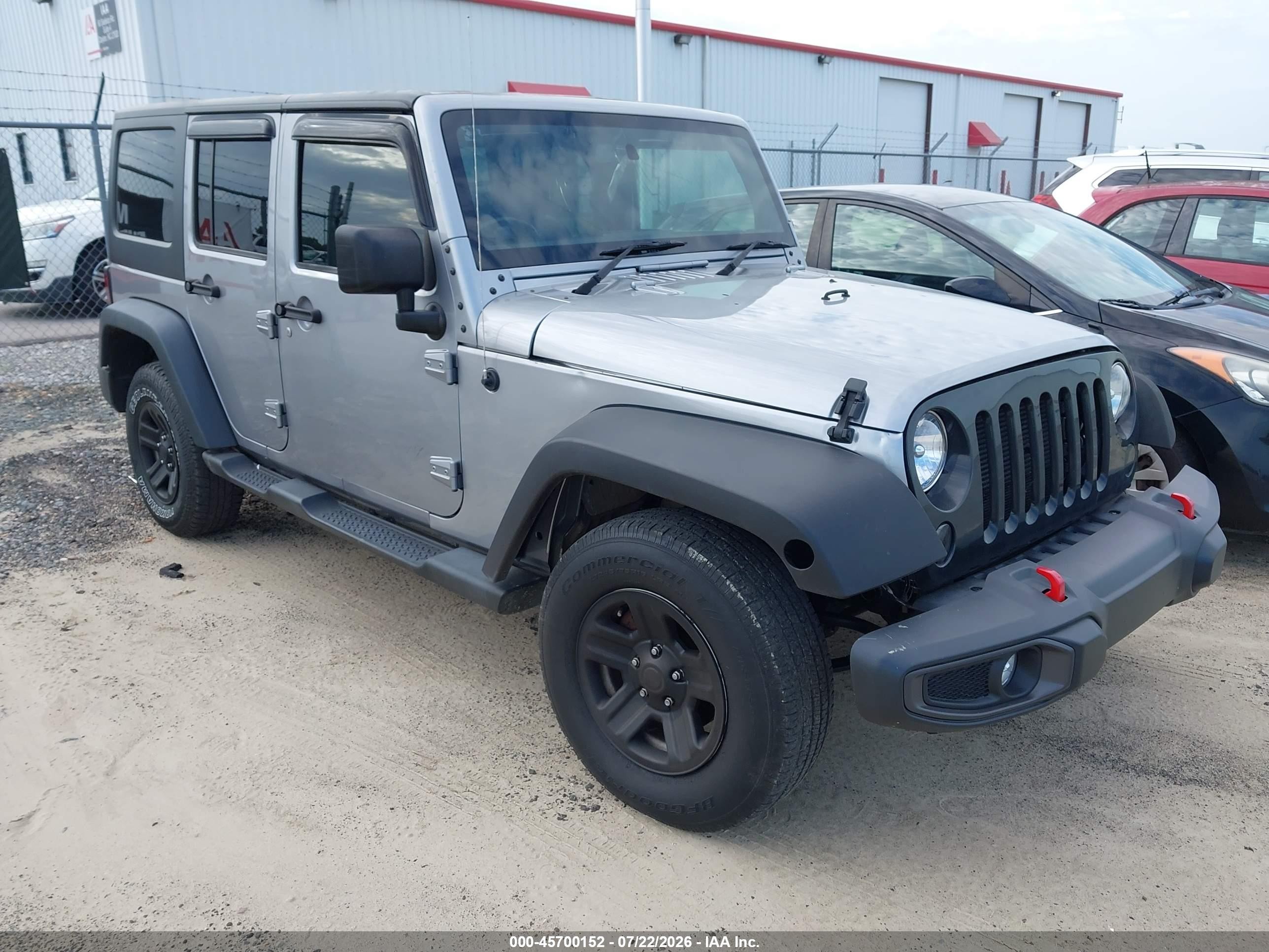 2016 Jeep Wrangler Unlimited Sport RHD, VIN 1C4BJWKG2GL340536 — Not stated