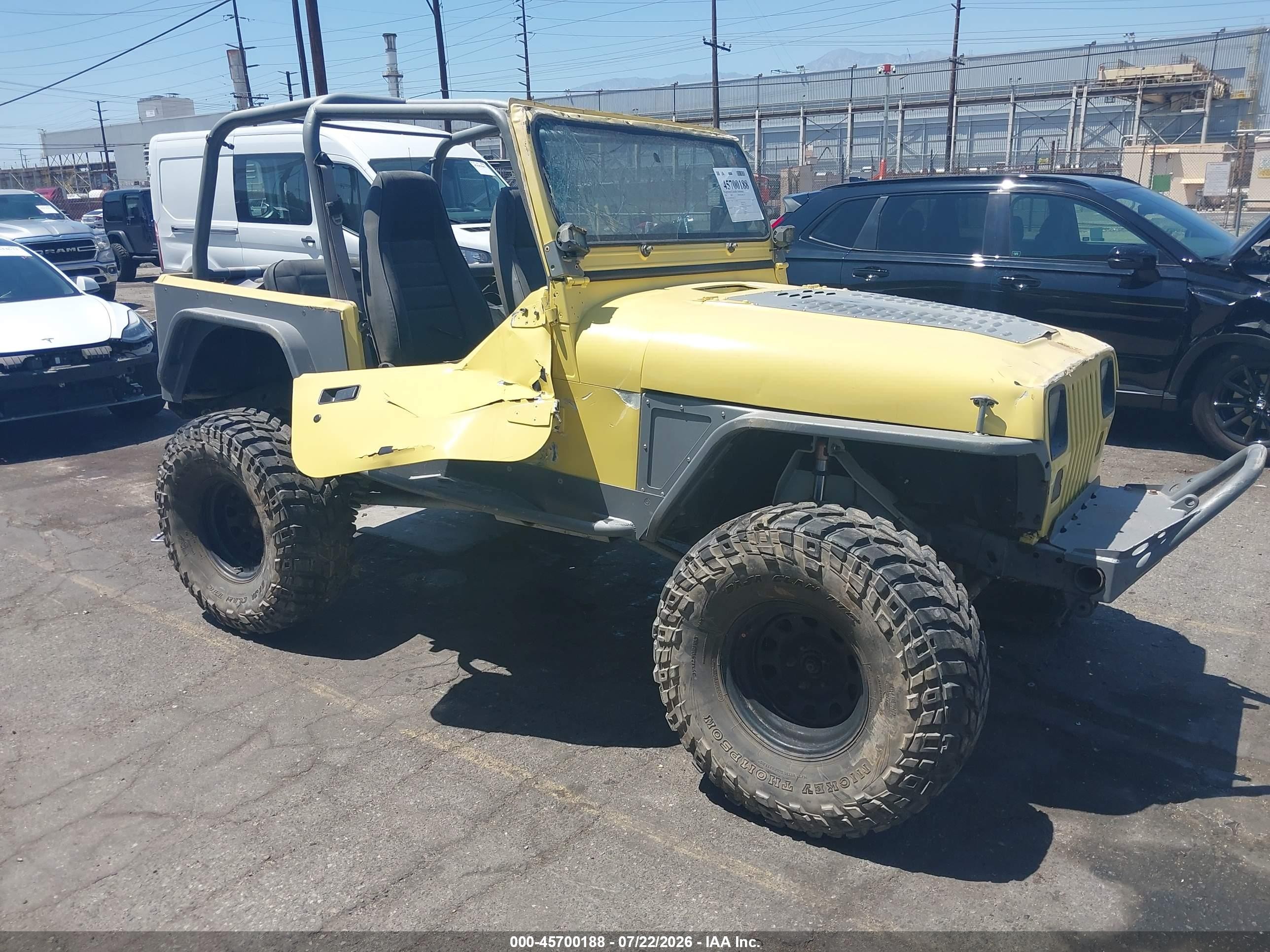 1992 Jeep Wrangler S, VIN 2J4FY19P2NJ509568 — Side