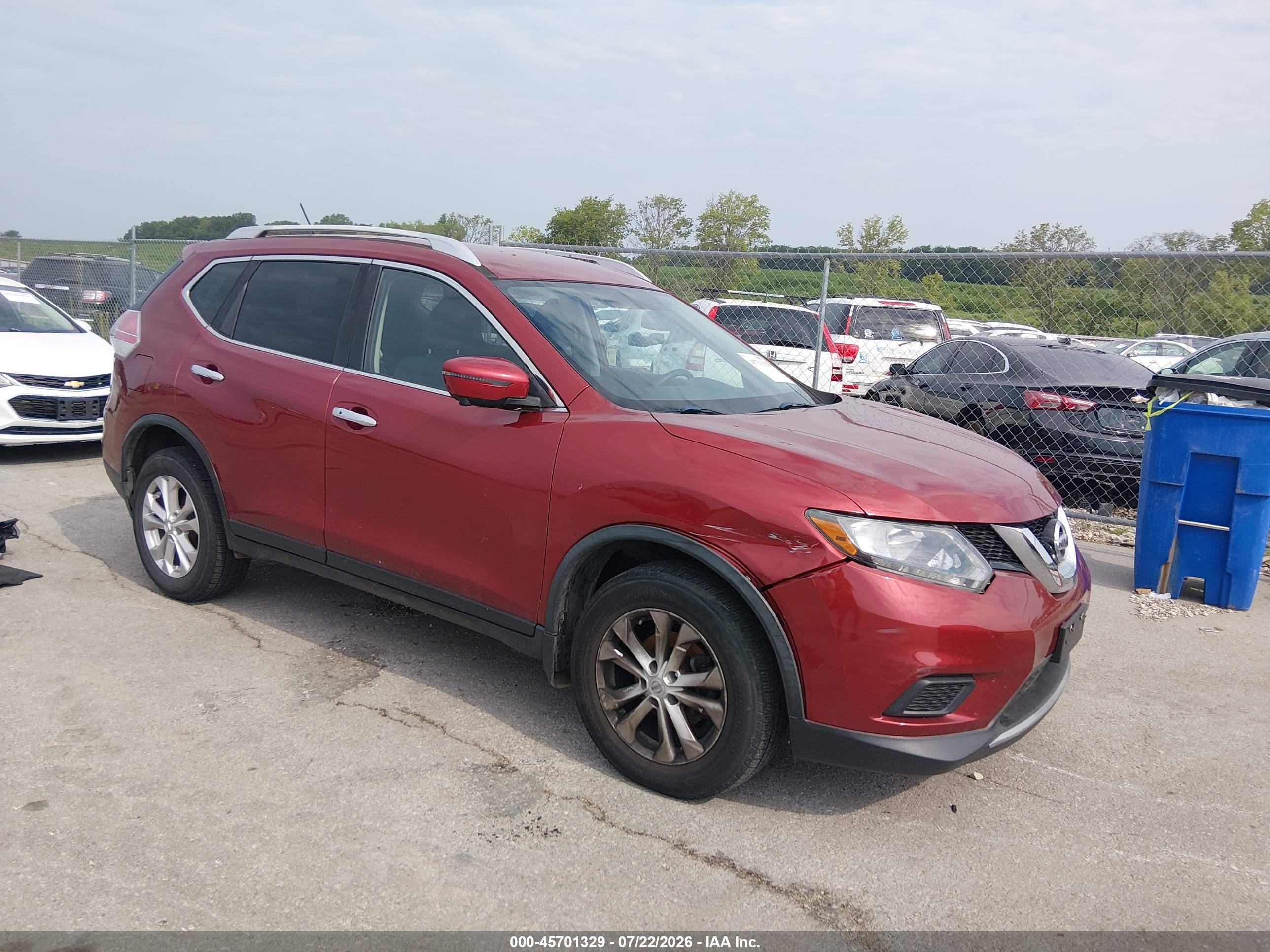 2016 Nissan Rogue SV, VIN JN8AT2MV8GW153427 — Front end