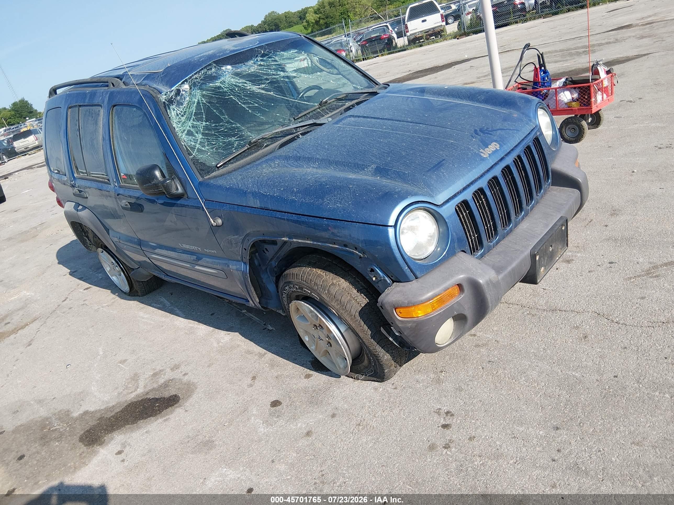 2003 Jeep Liberty Sport, VIN 1J4GL48K33W505867 — Rollover