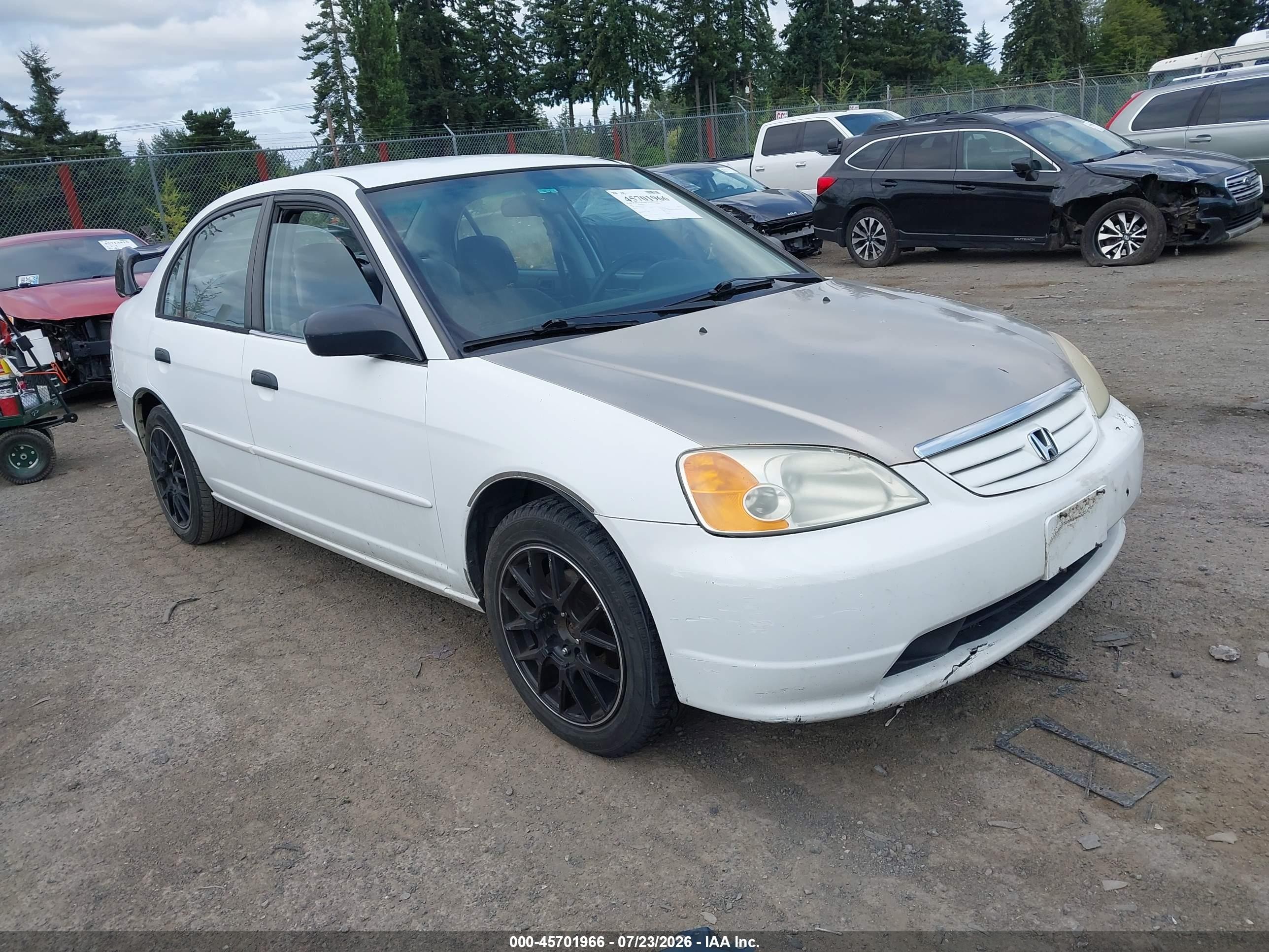 2001 Honda Civic LX, VIN 2HGES16501H613775 — Обычный износ