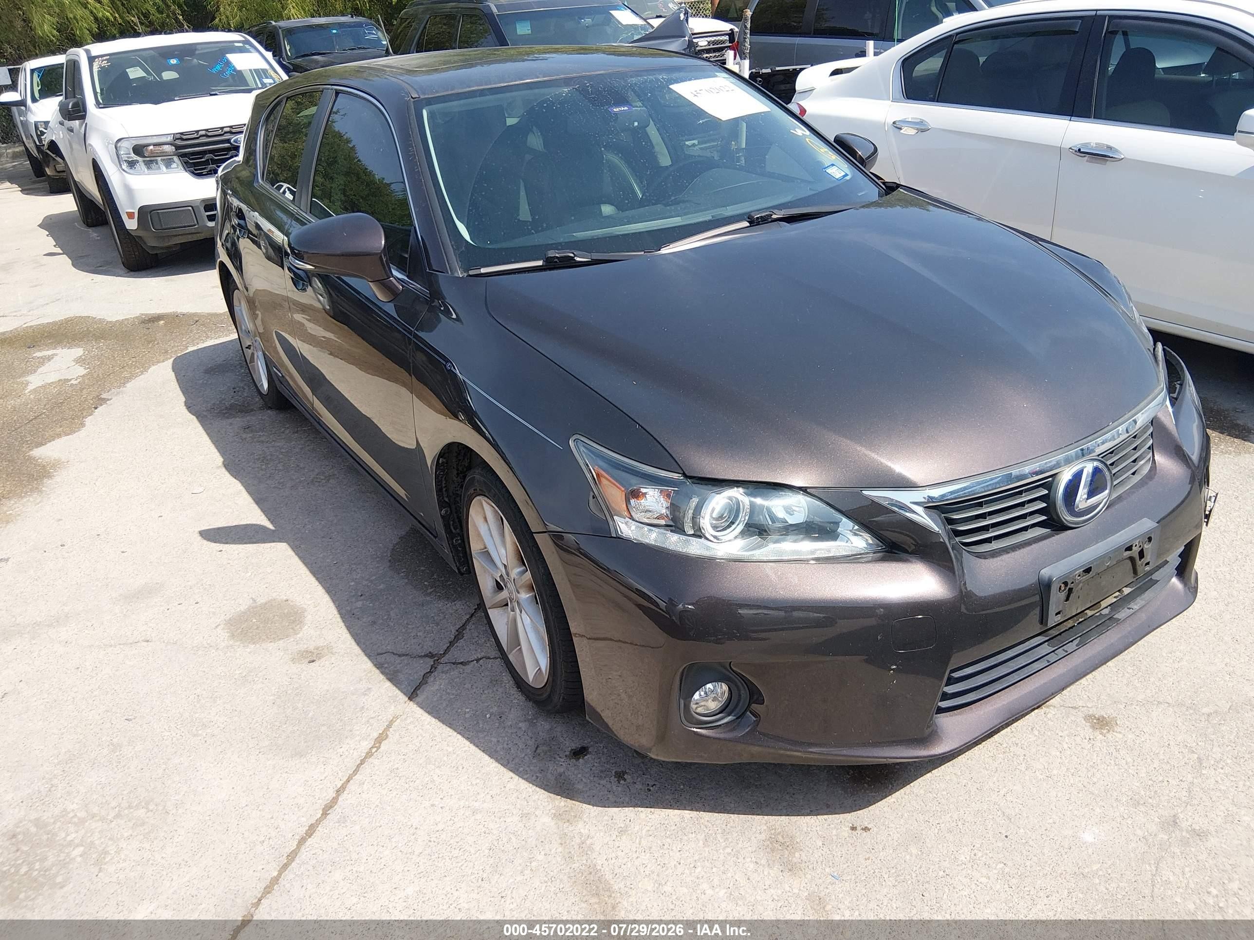 2012 Lexus CT 200h Premium, VIN JTHKD5BH3C2064456 — Normal wear