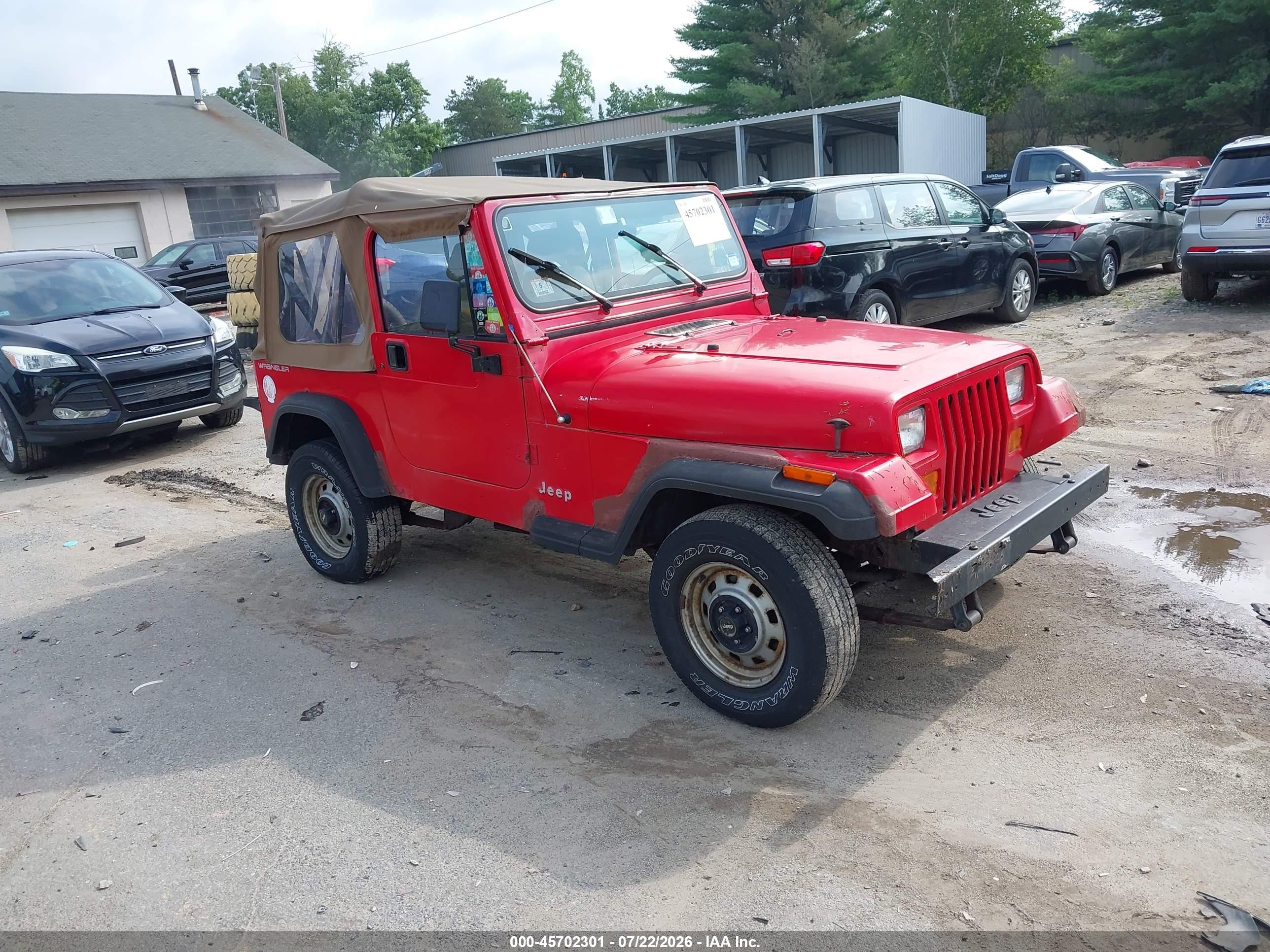 1995 Jeep Wrangler S, VIN 1J4FY19P9SP300777 — Normal wear