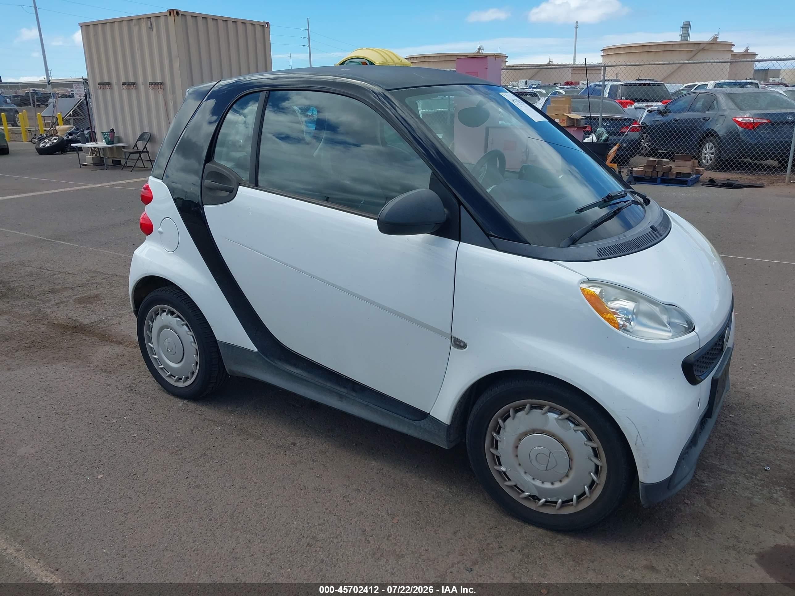 2013 Smart fortwo Pure, VIN WMEEJ3BA5DK709593 — Normal wear