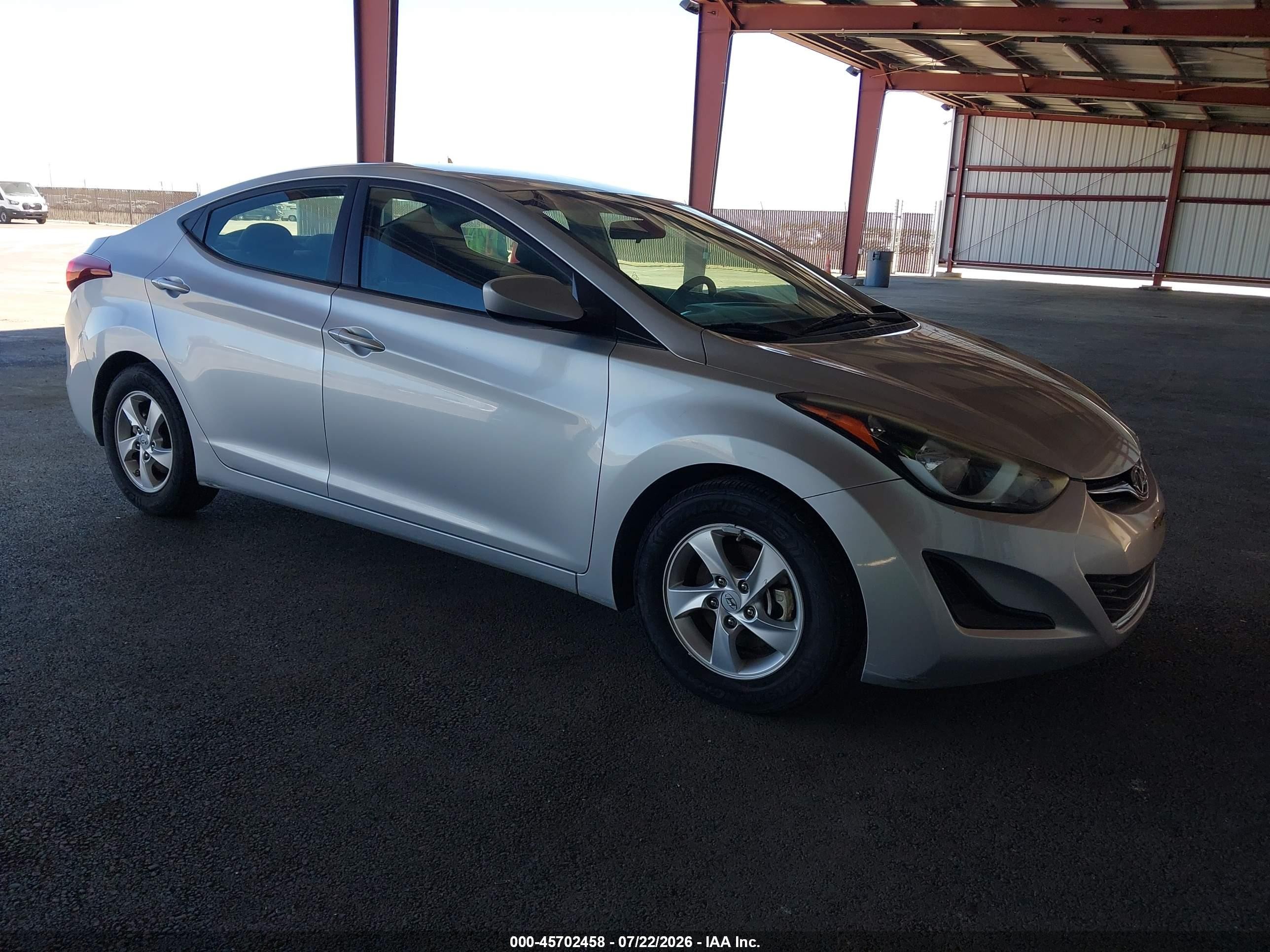 2014 Hyundai Elantra SE, VIN 5NPDH4AEXEH502830 — Normal wear
