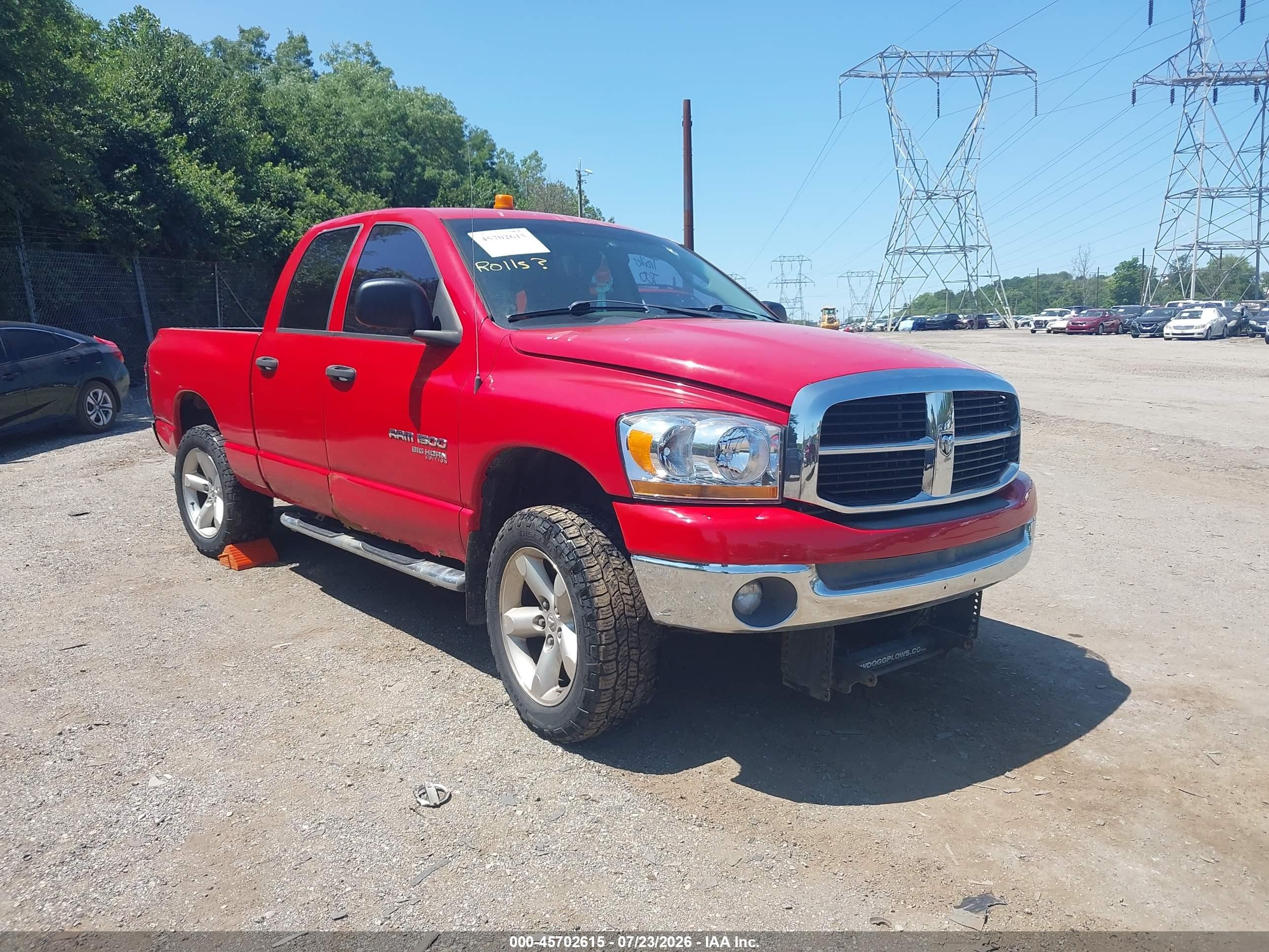 2006 Dodge 1500 SLT, VIN 1D7HU18N16S656255 — Зад
