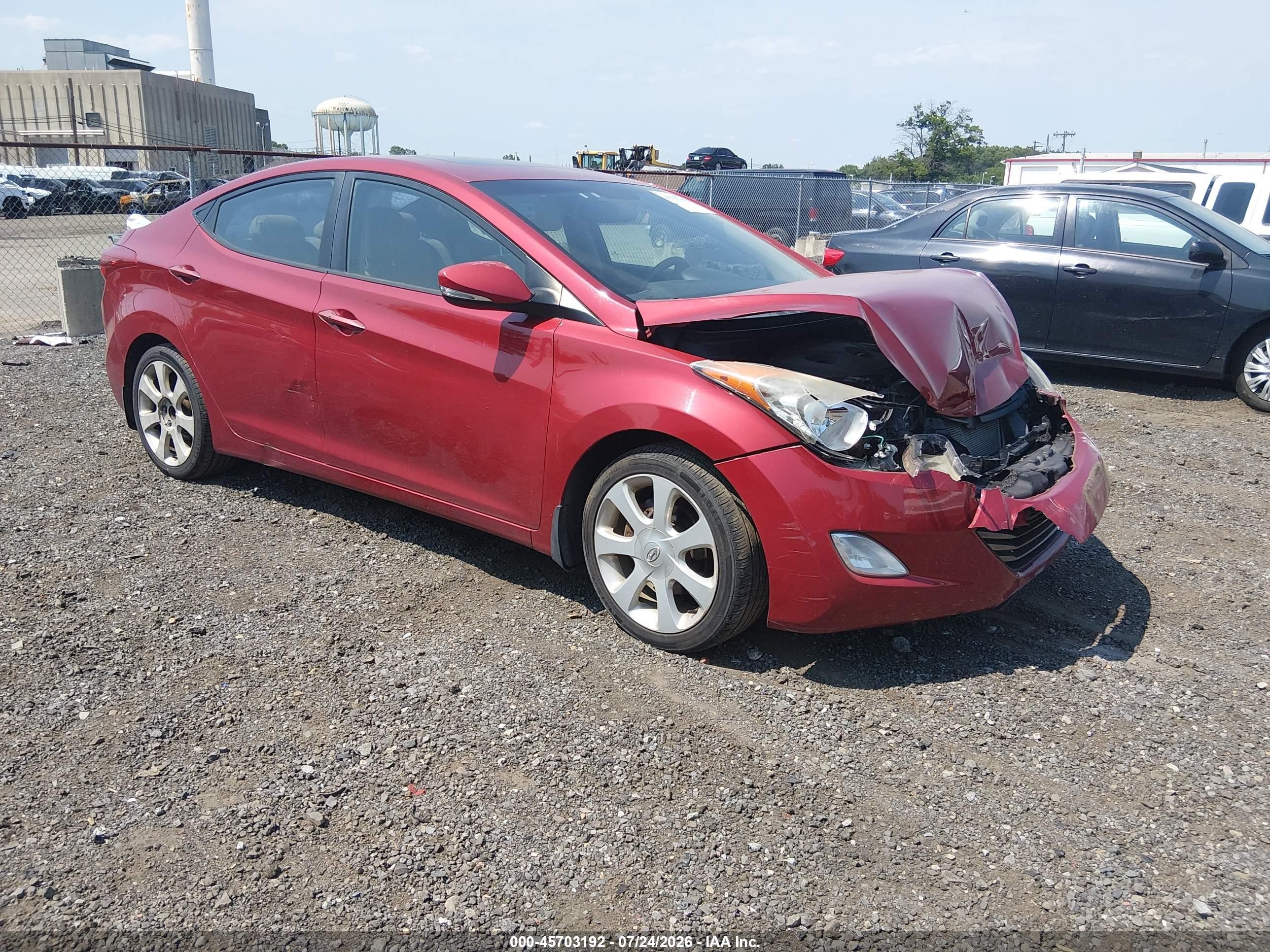 2012 Hyundai Elantra GLS, VIN KMHDH4AE1CU407393 — Front end