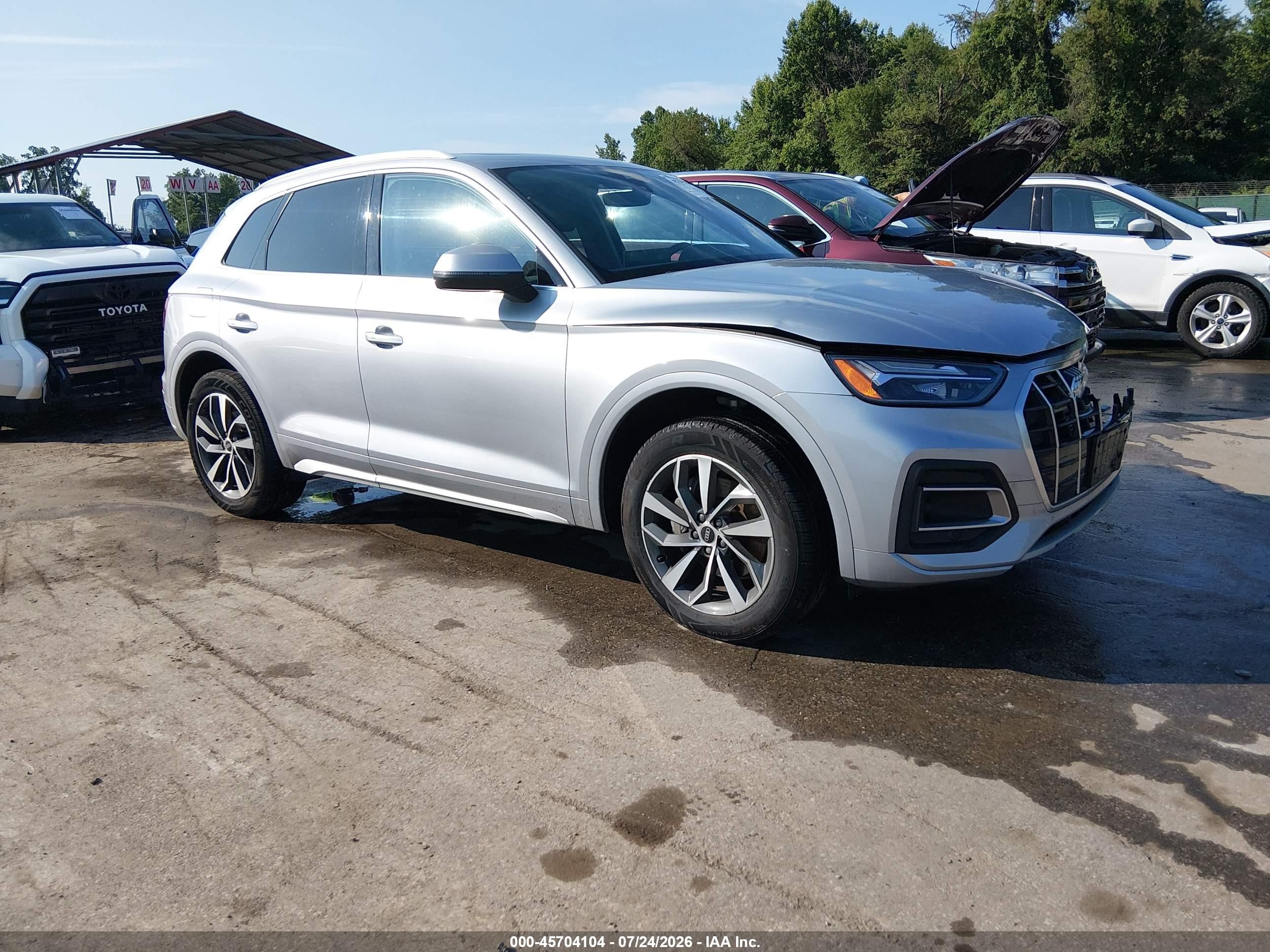 2021 Audi Q5 Premium, VIN WA1AAAFY6M2073222 — Front end
