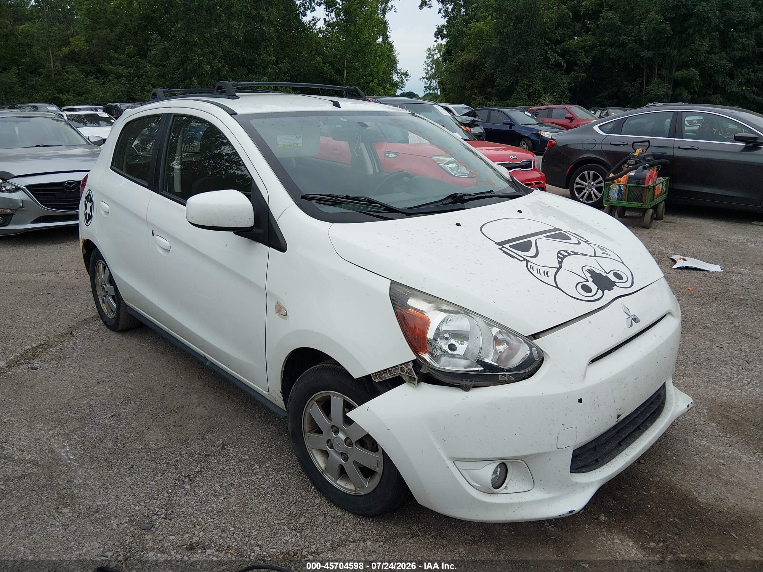 2014 Mitsubishi Mirage ES, VIN ML32A4HJXEH016387 — Front end