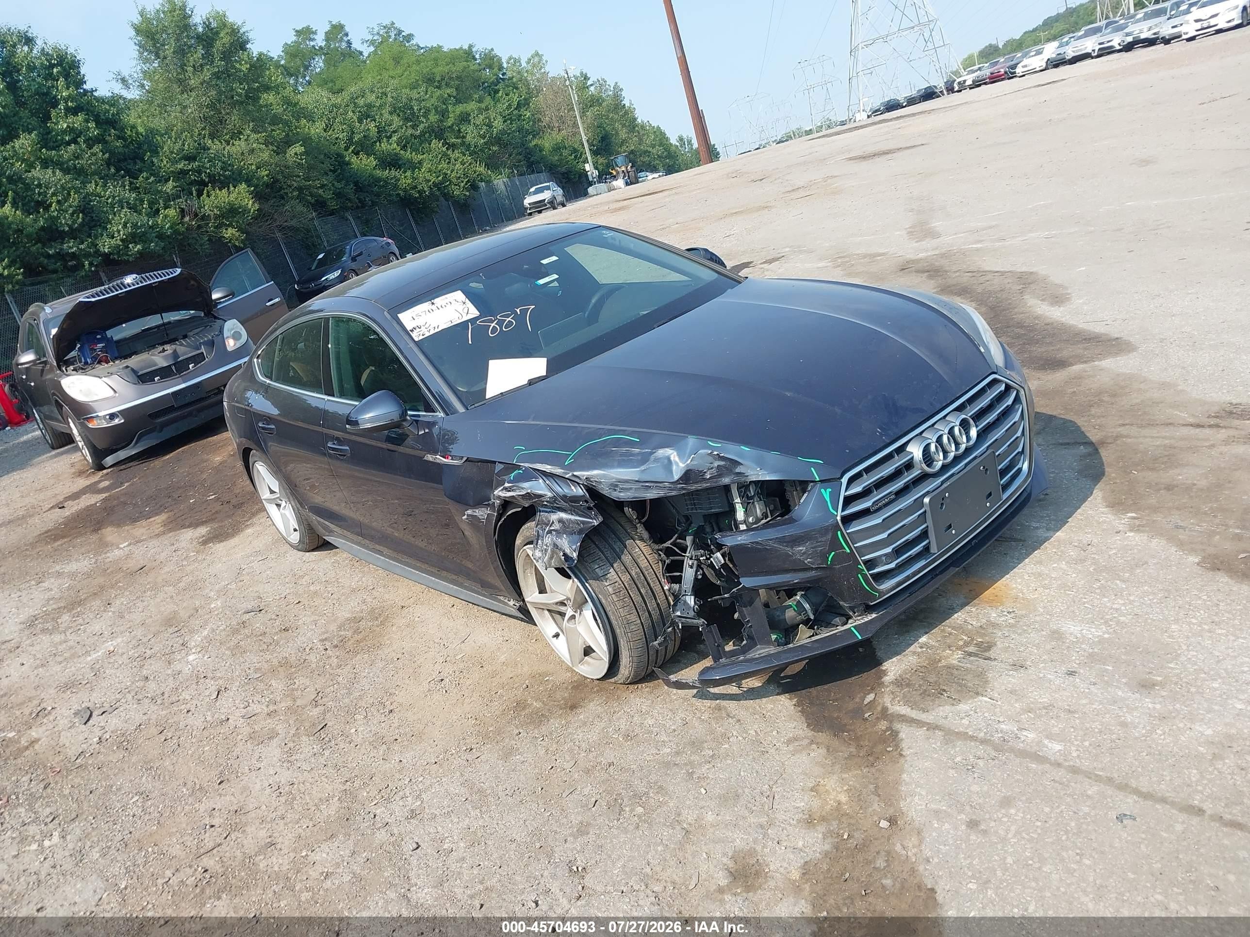 2018 Audi A5 Sportback Premium Plus, VIN WAUENCF5XJA060484 — Front end