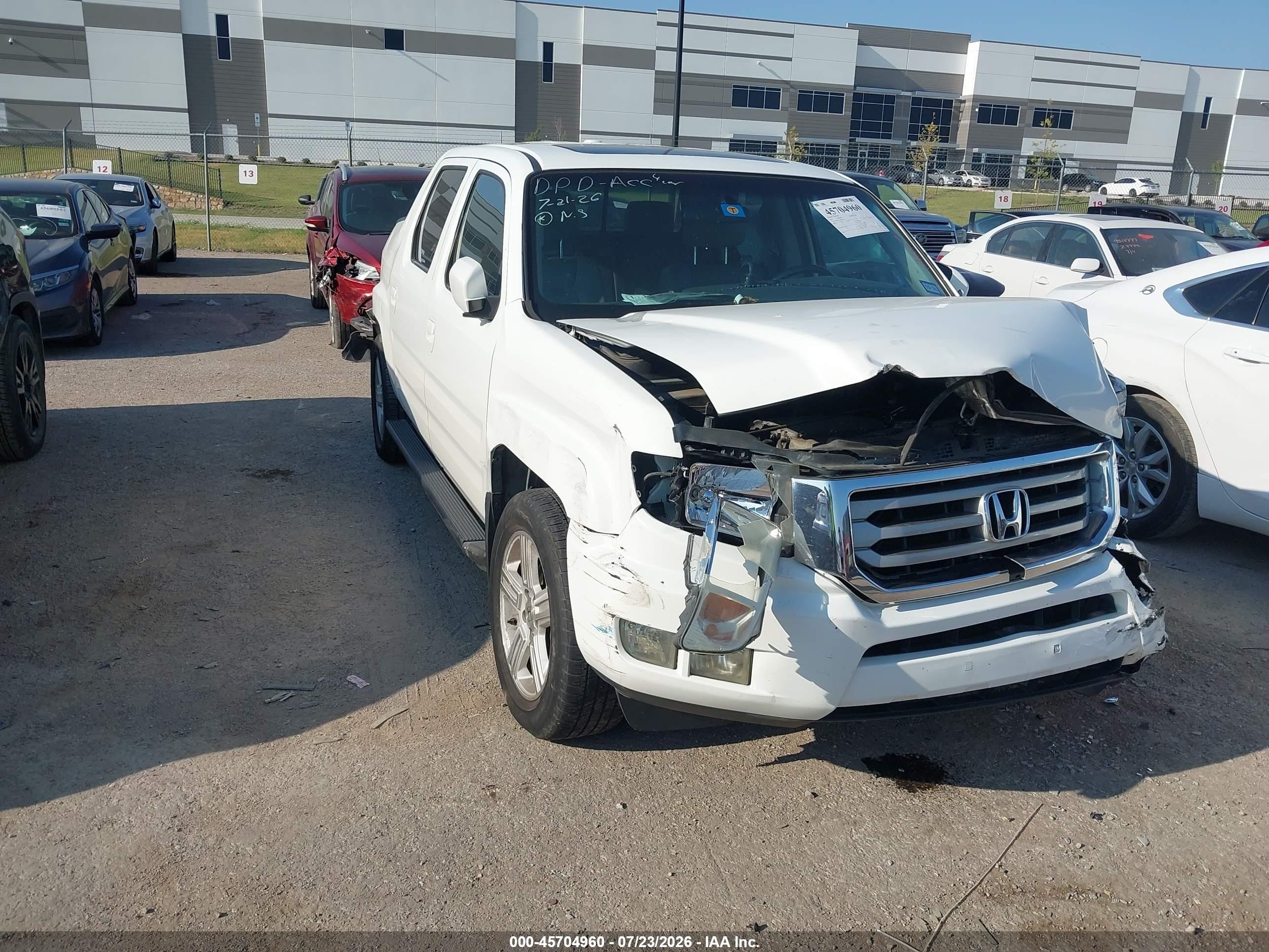 2012 Honda Ridgeline RTL, VIN 5FPYK1F51CB001659 — All over