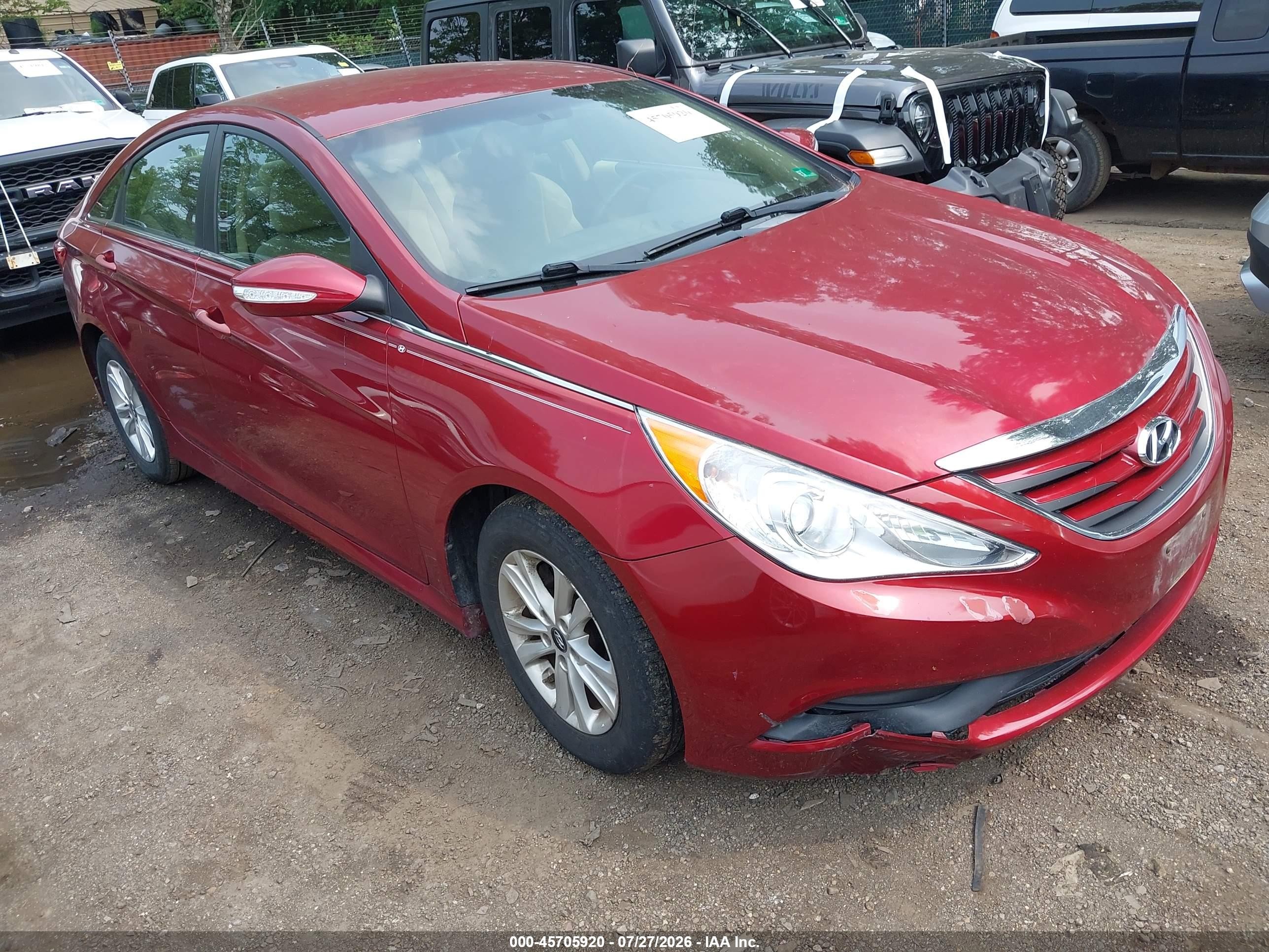 2014 Hyundai Sonata GLS, VIN 5NPEB4AC0EH890557 — Side