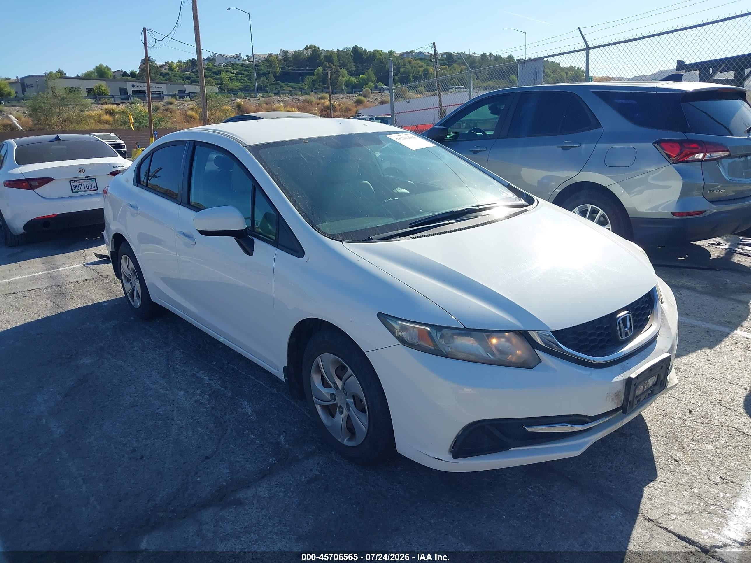2015 Honda Civic LX, VIN 19XFB2F54FE287930 — Front end