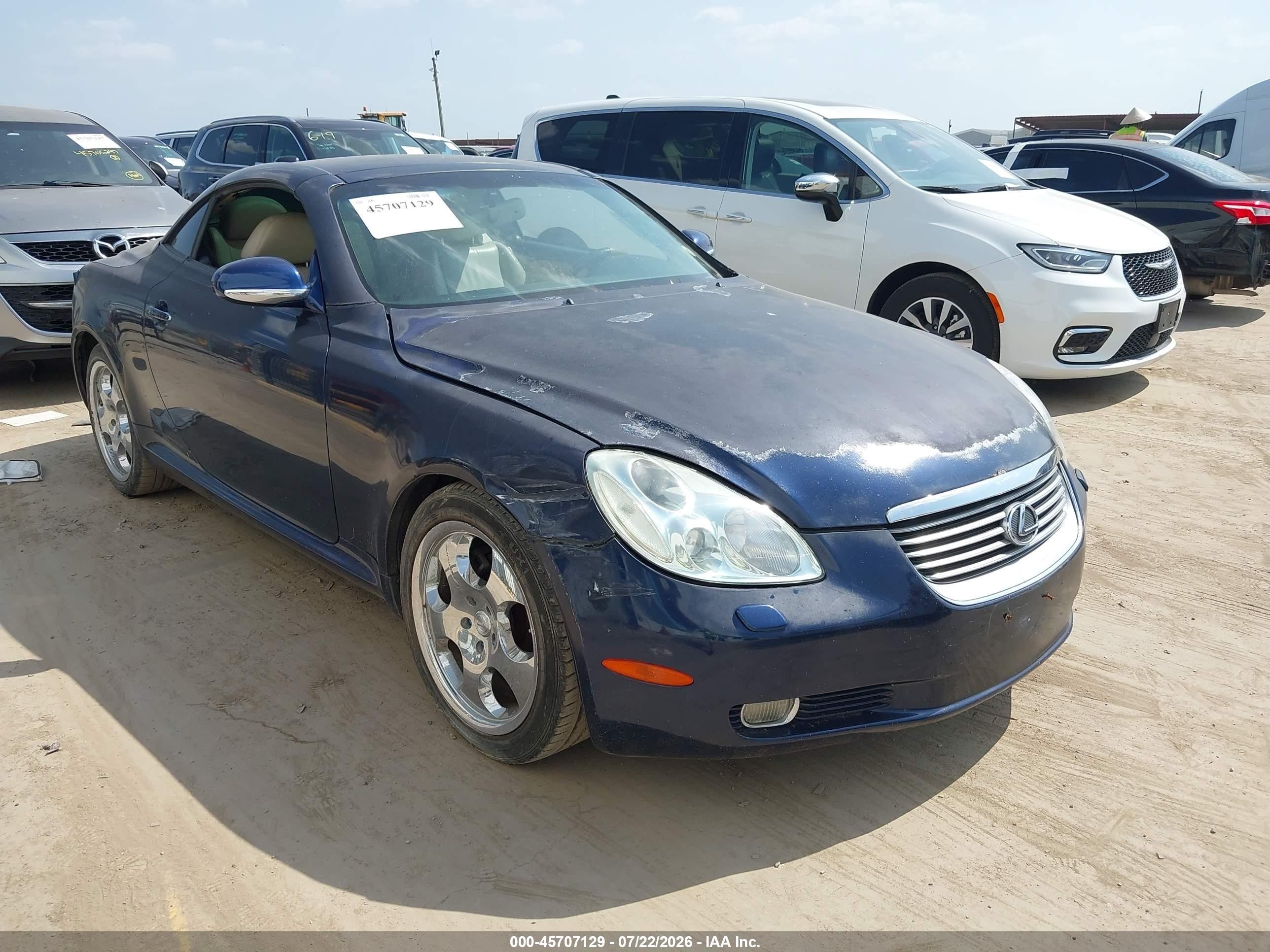 2002 Lexus SC 430, VIN JTHFN48Y520012966 — Hail