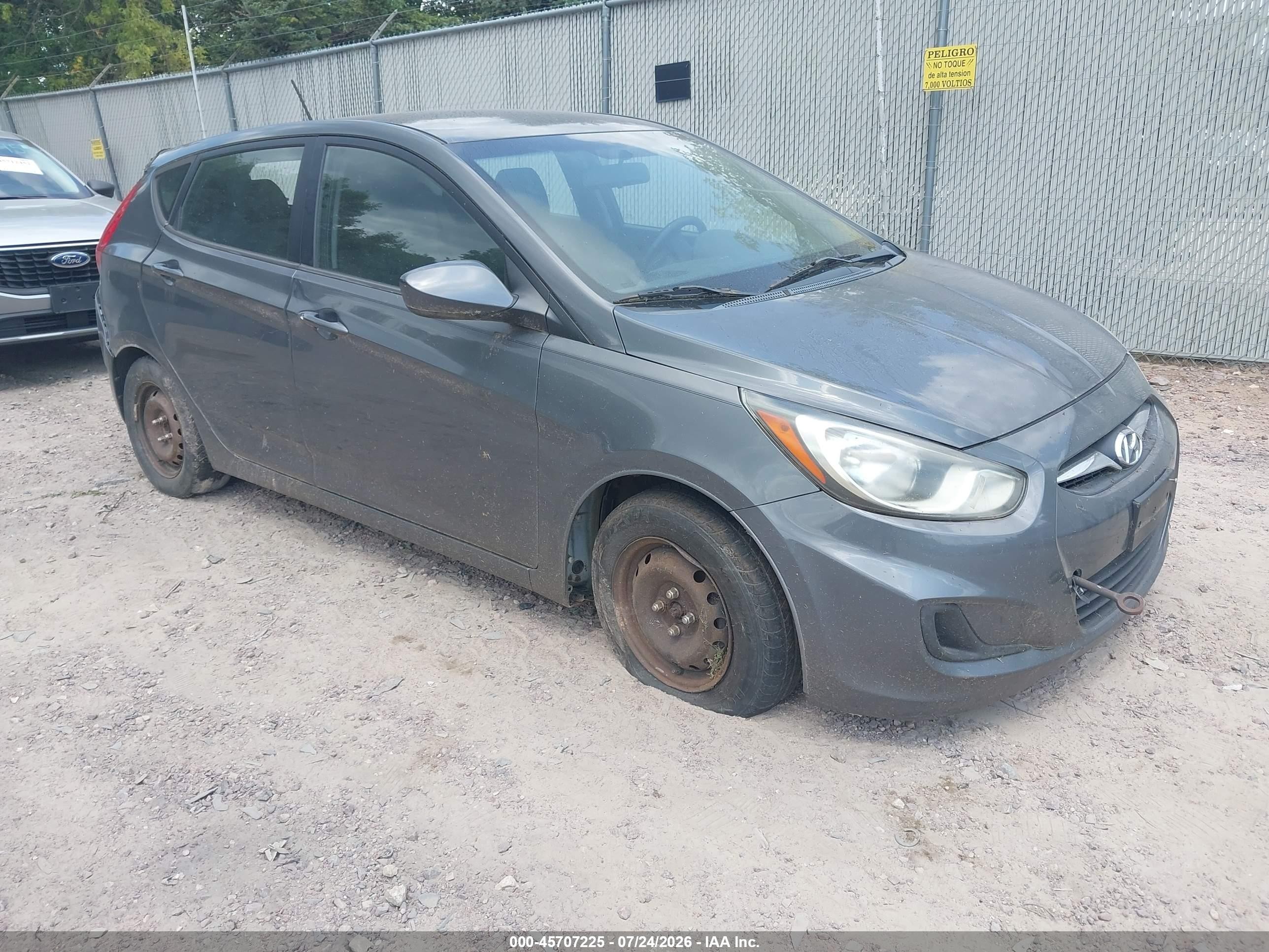 2012 Hyundai Accent GS, VIN KMHCT5AE9CU016380 — Rear end