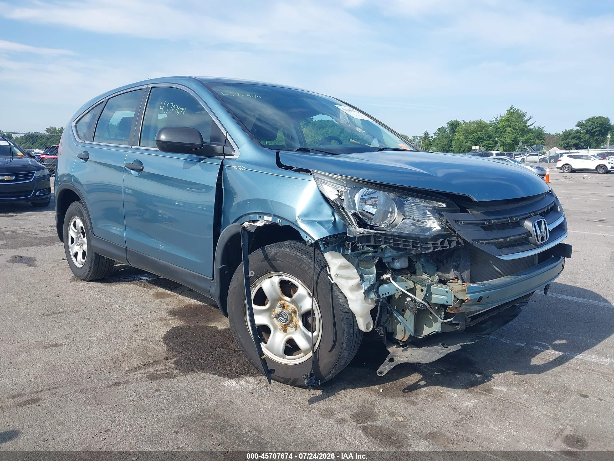 2013 Honda CR-V LX, VIN 2HKRM4H34DH688000 — Front end