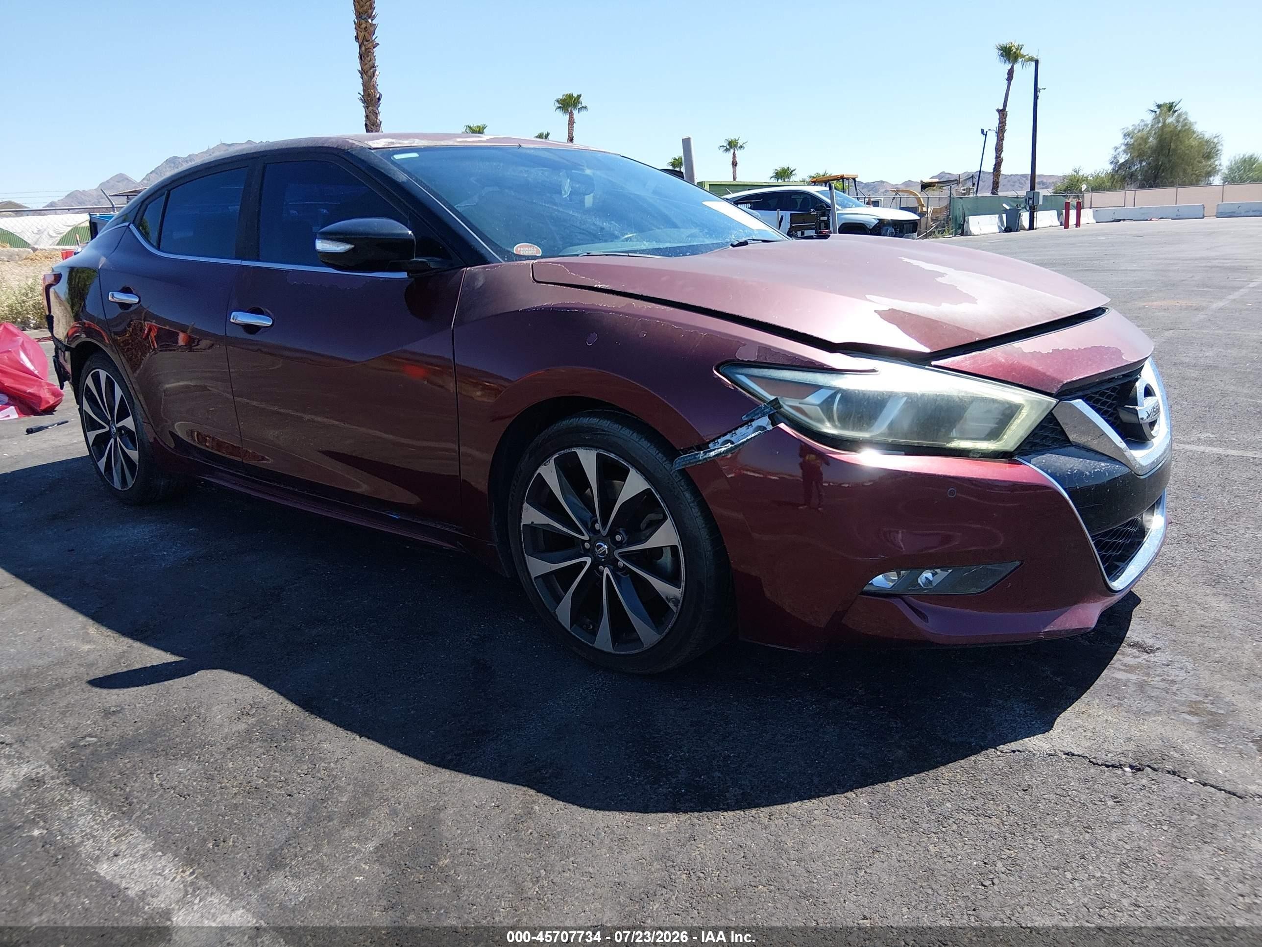 2016 Nissan Maxima SR, VIN 1N4AA6AP6GC425687 — Бок