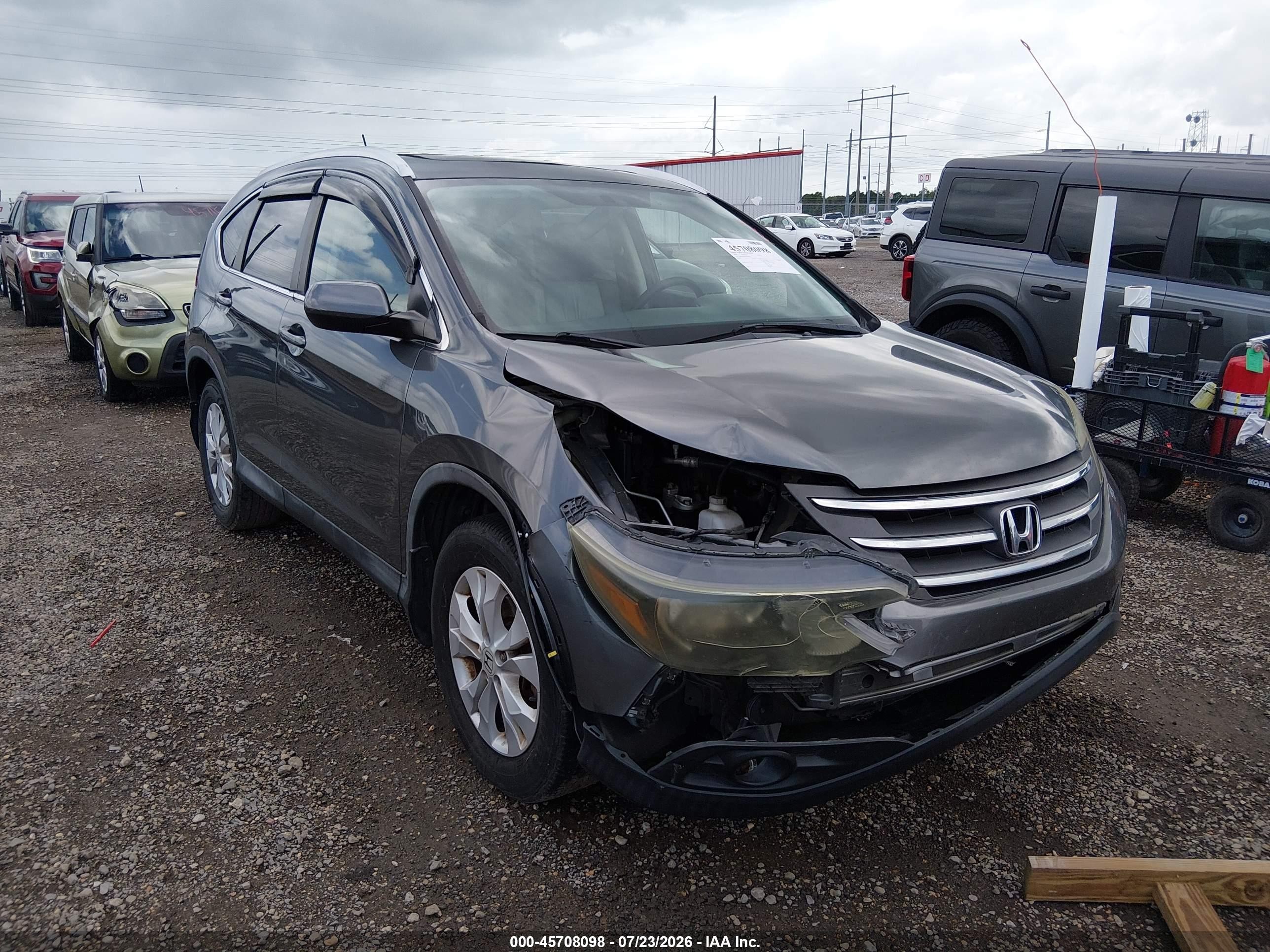 2013 Honda CR-V EX-L, VIN 2HKRM3H78DH506828 — Front end