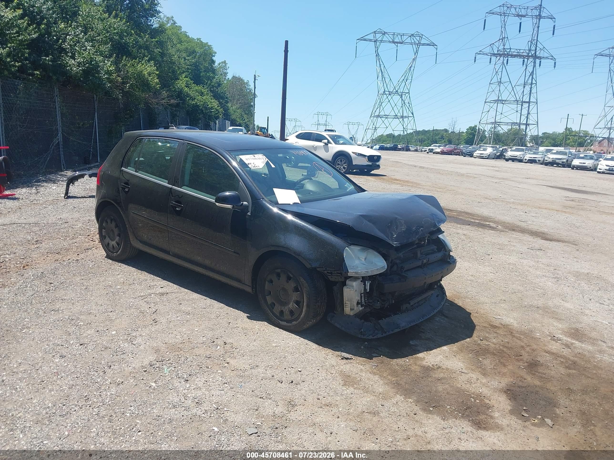 2009 Volkswagen Rabbit S, VIN WVWDB71K09W146400 — Front end