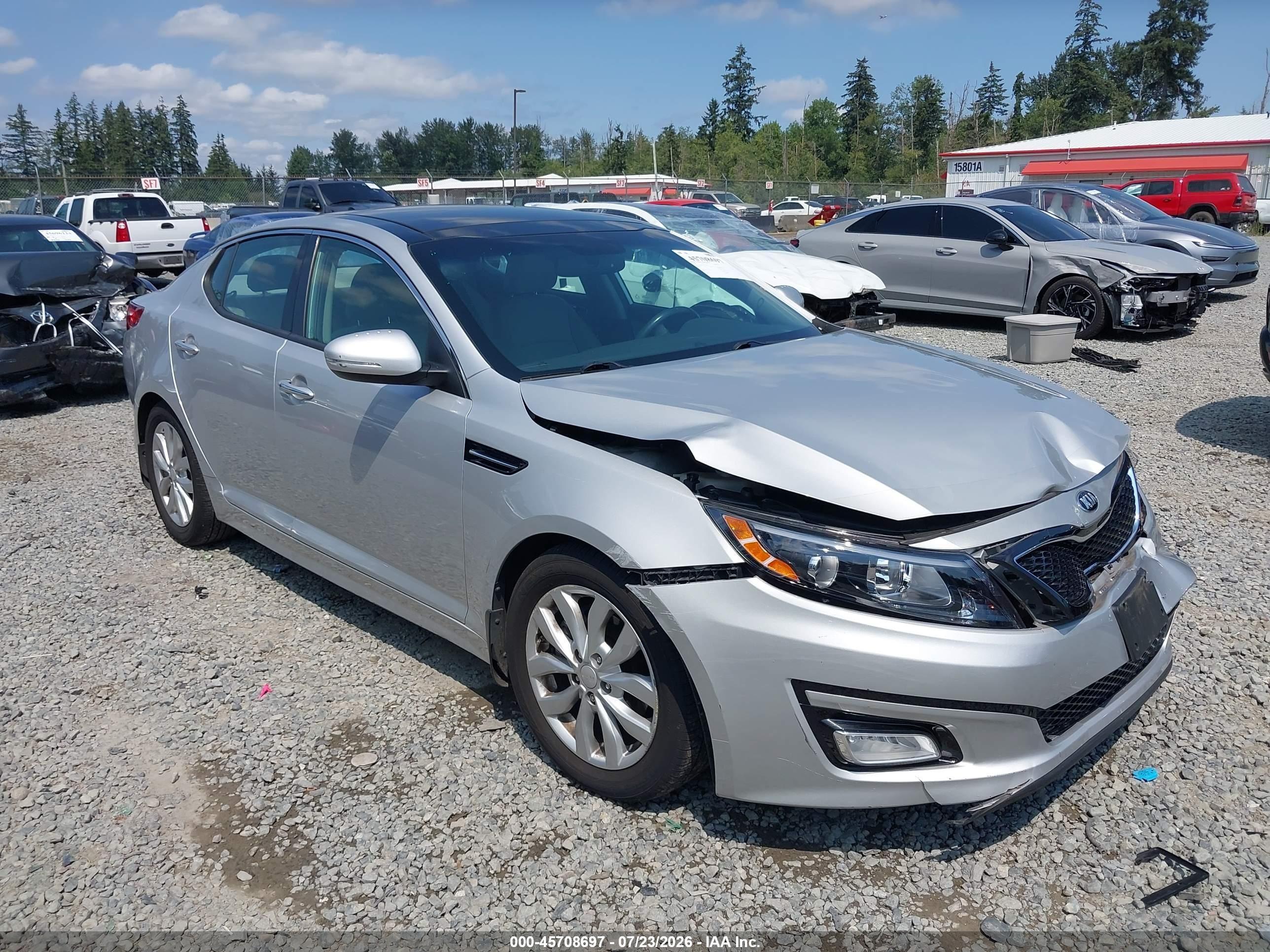 2014 Kia Optima EX, VIN 5XXGN4A73EG333804 — Front end